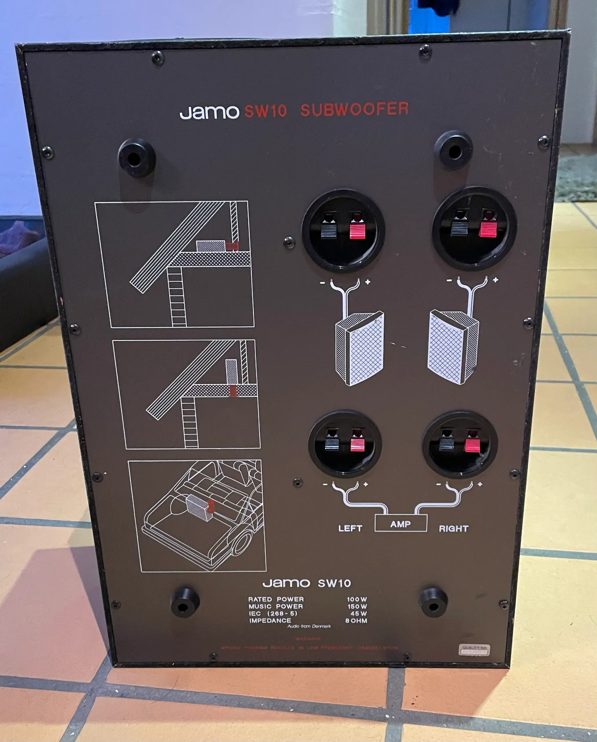 Jamo SW10 subwoofer inkl 2 Jamo højtalere