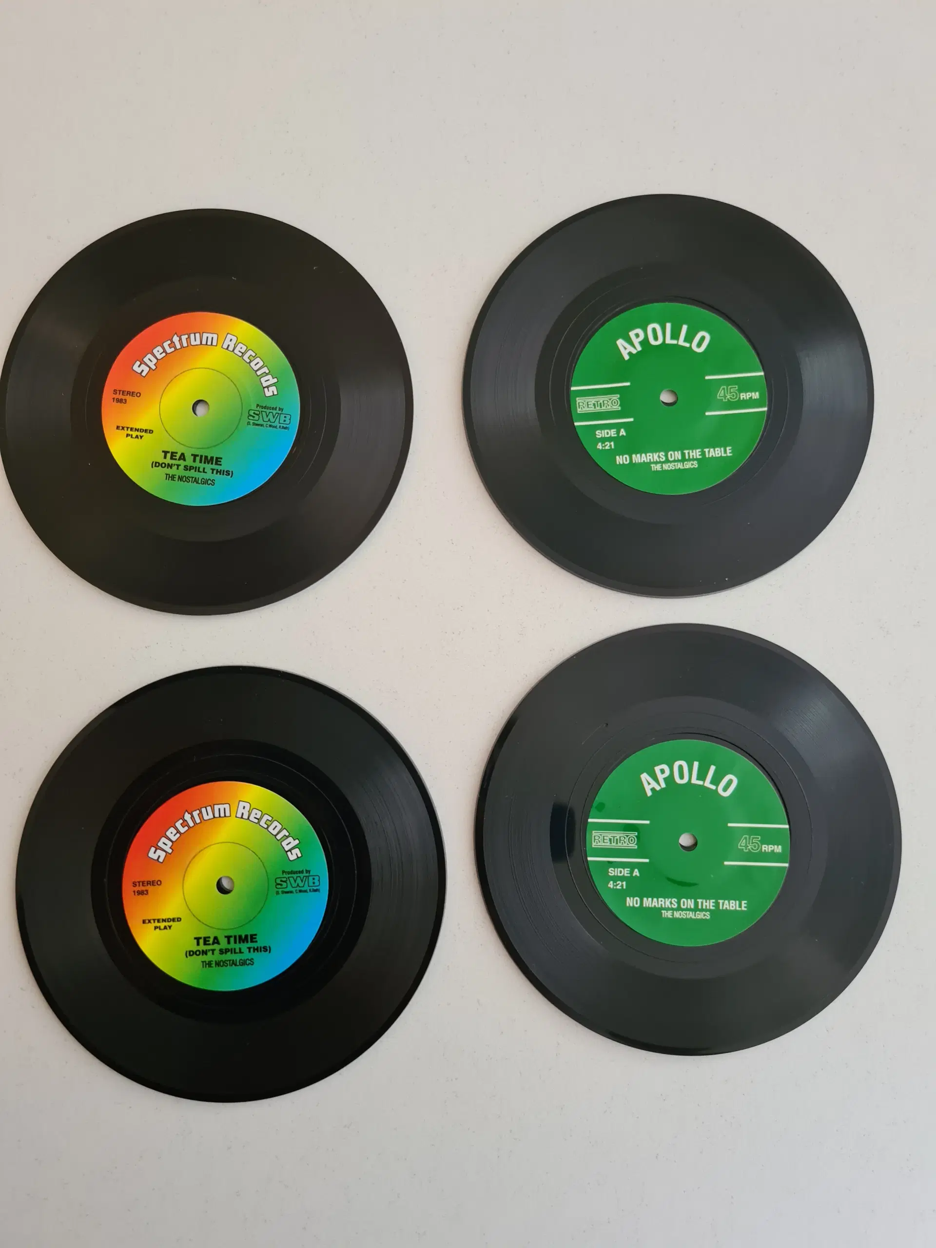 NYE coasters - vinyl look