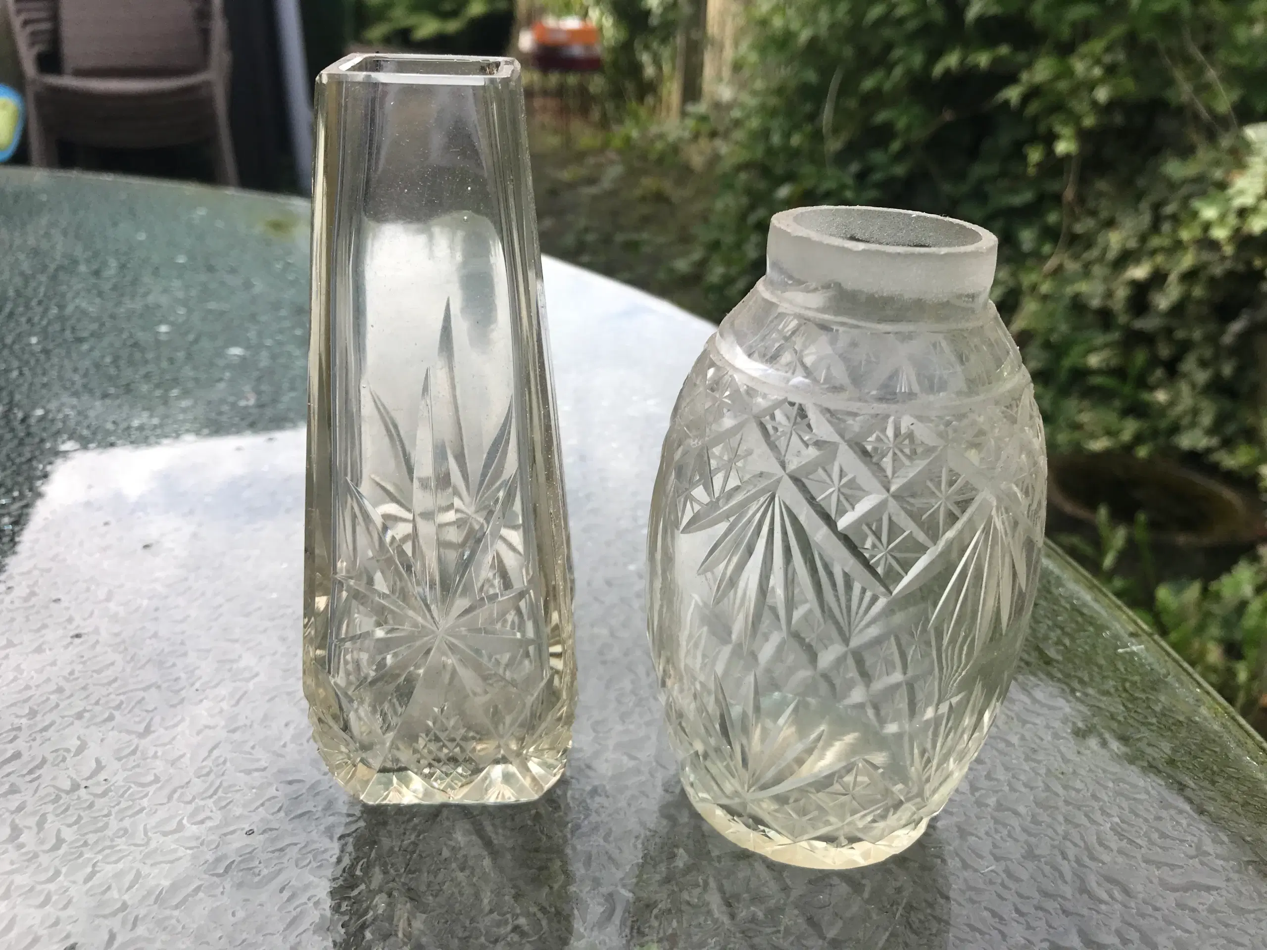 gamle glasvaser marmor vase