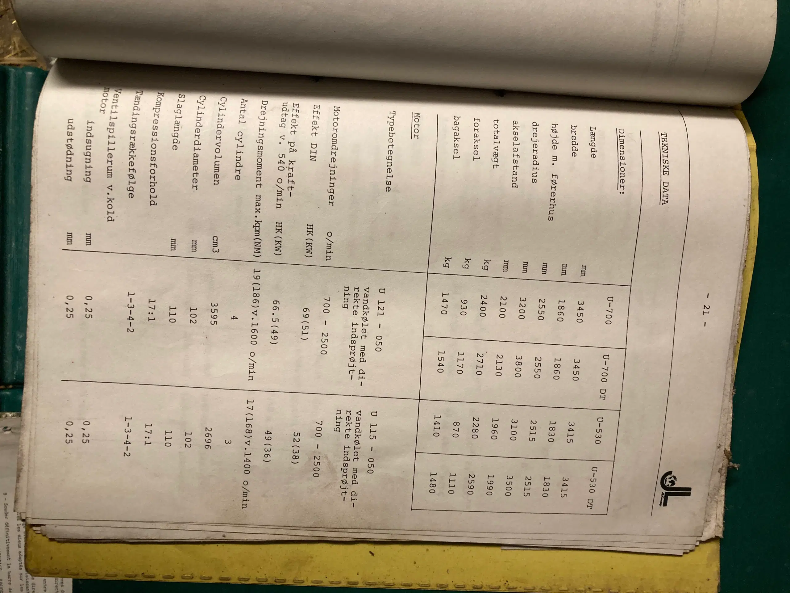 Instruktionsbog til JL 530  700 + DT modeller