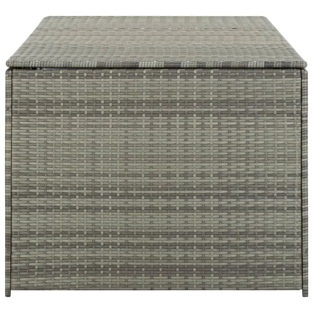 Opbevaringskasse til haven 180x90x70 cm polyrattan grå