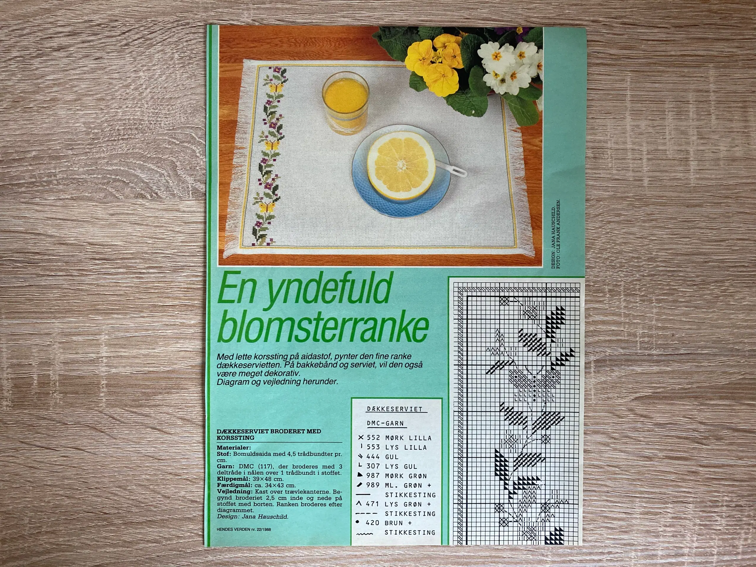 Broderimønster: Blomsterranke