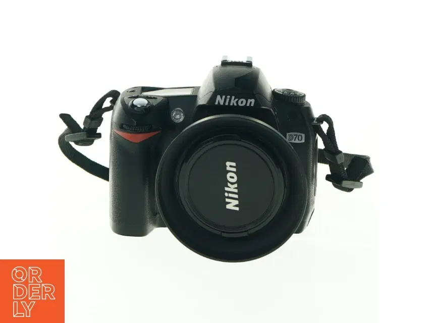 Nikon D70-kamera med 20mm 1:28 D linse og oplader fra Nikon