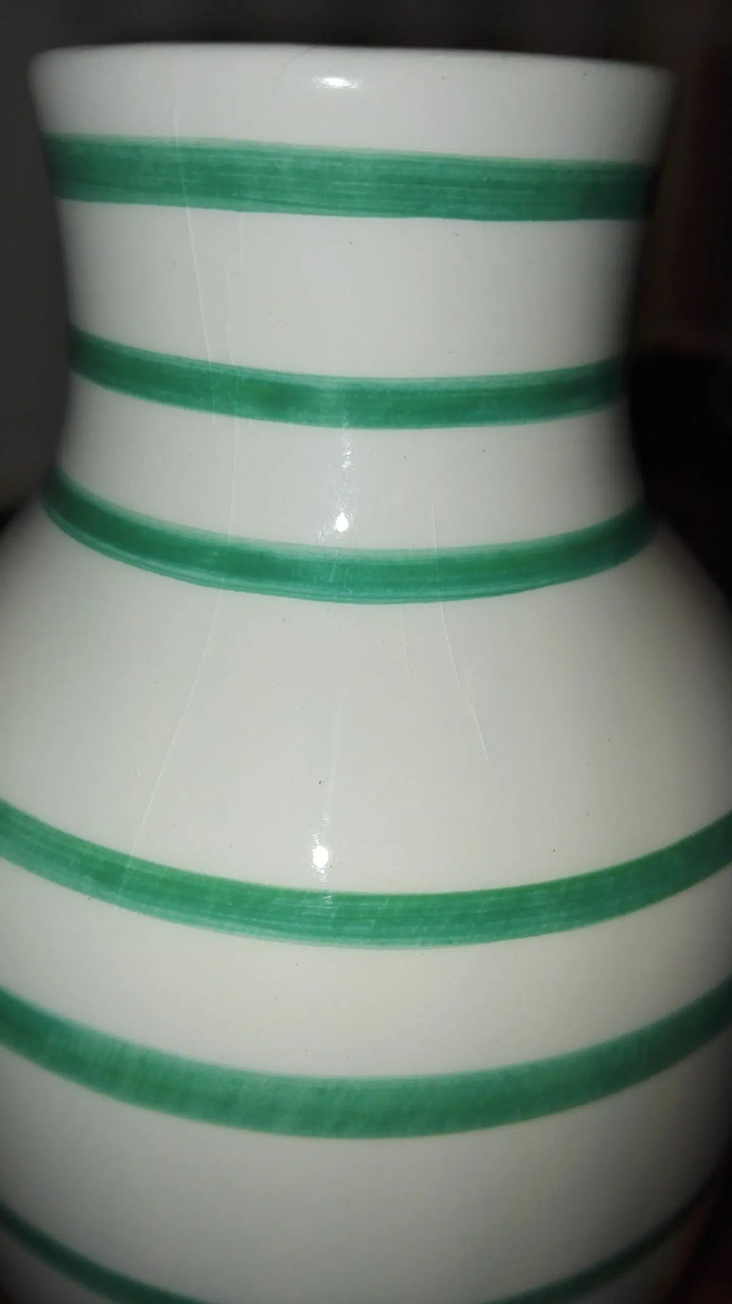 Kähler vase 125 cm smalle striber