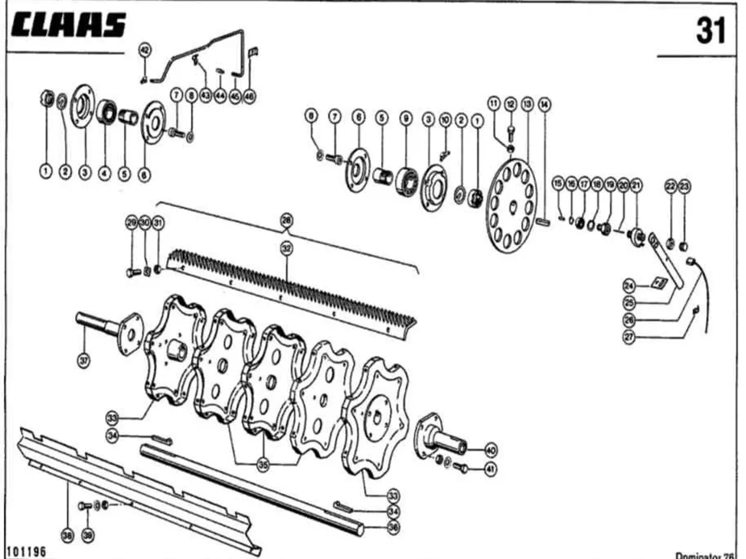 Reservedels katalog til Claes Dominator 76