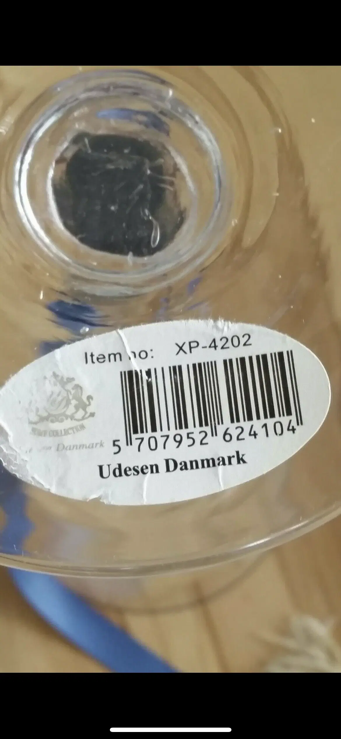 Glas Lysestage fra Udesen Danmark