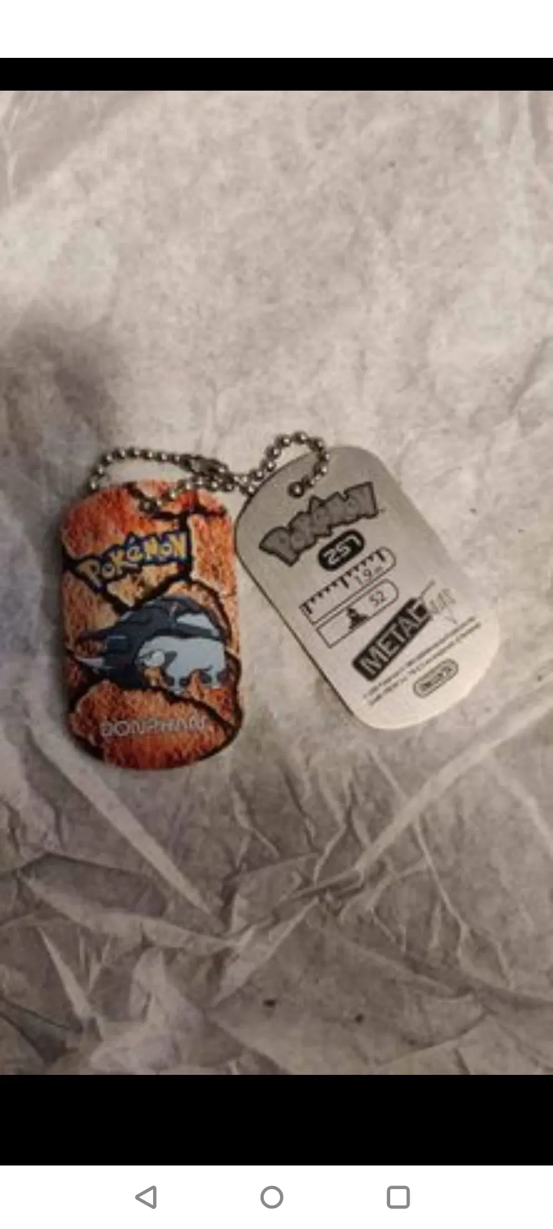 Pokemon metal tag