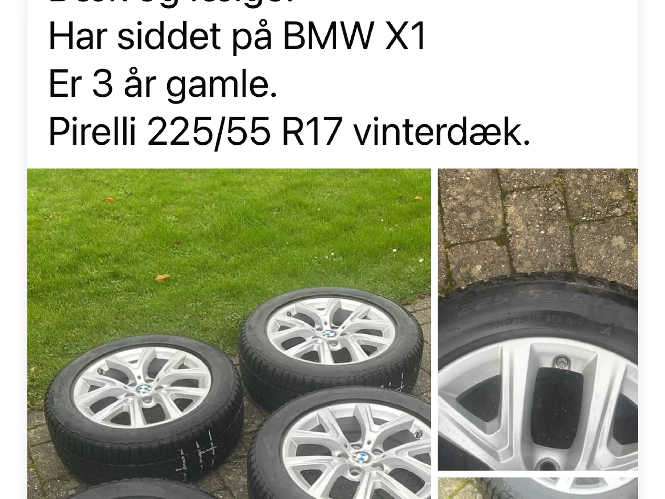 Vinterdæk med alufælge til BMW X1