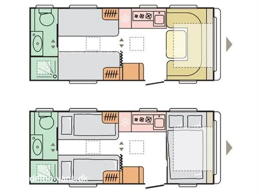 2022 - Adria Adora 572 UT   Næsten NY - Flot og populær enkeltsengsvogn