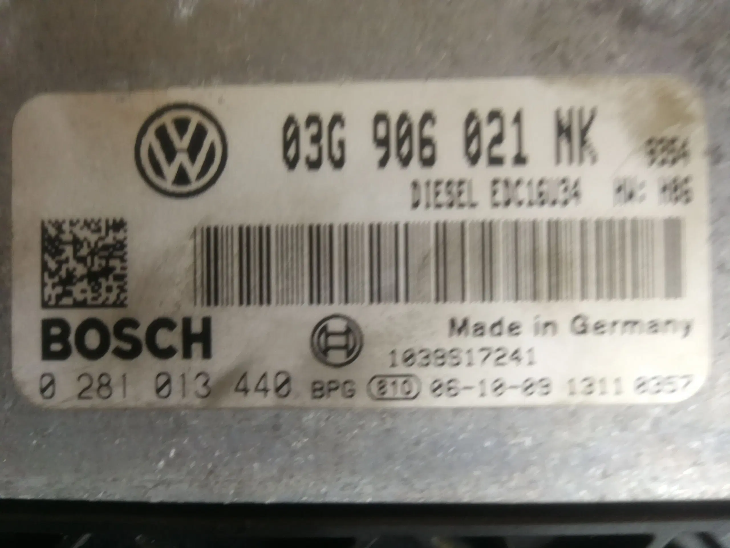 Vw motorstyrebox 20 tdi (BMP)