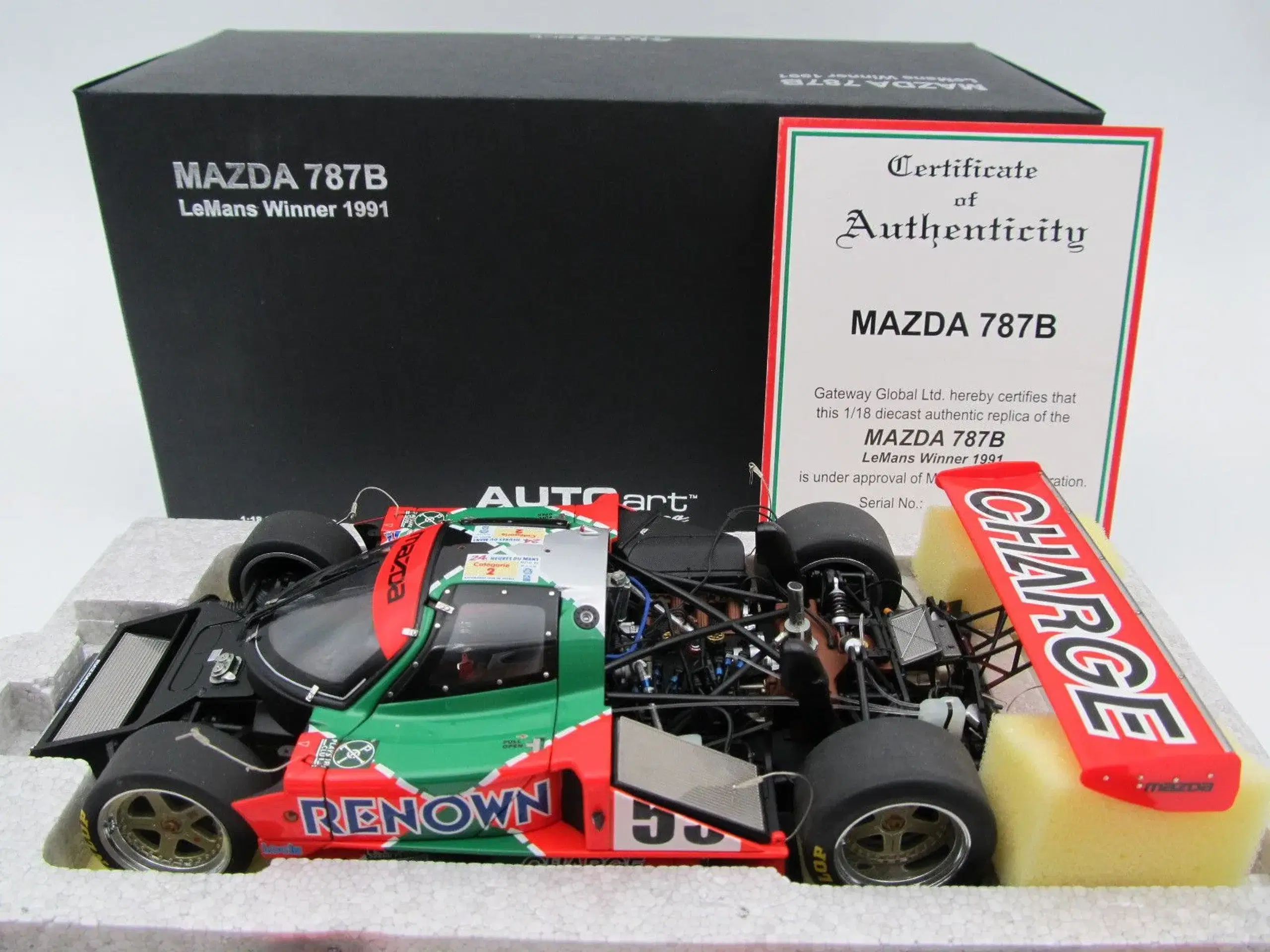 1991 Mazda 787B Le Mans 1:18  Yderst sjælden