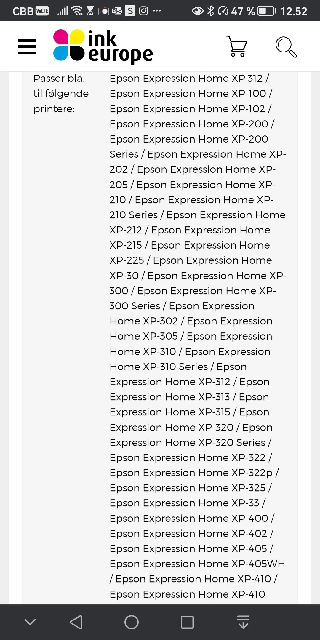 Epson expression home toner