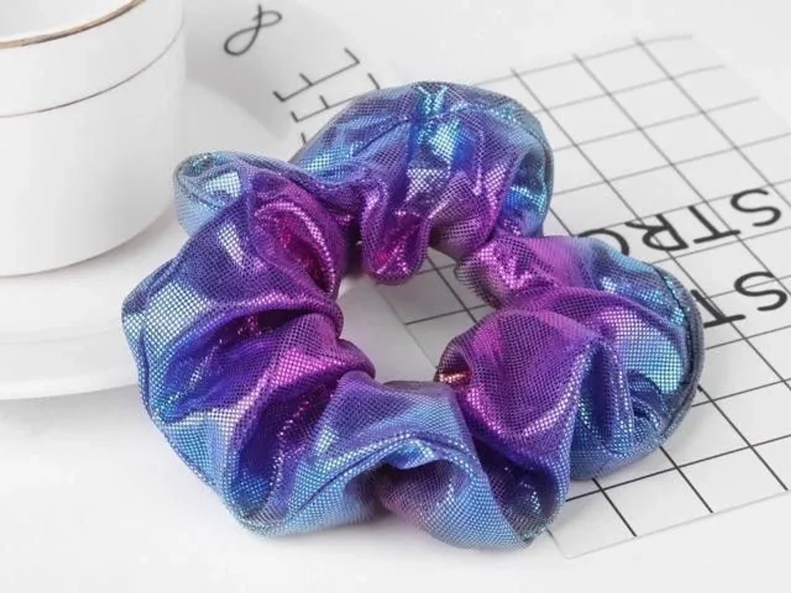 Smuk scrunchie  med glimmer-effekt