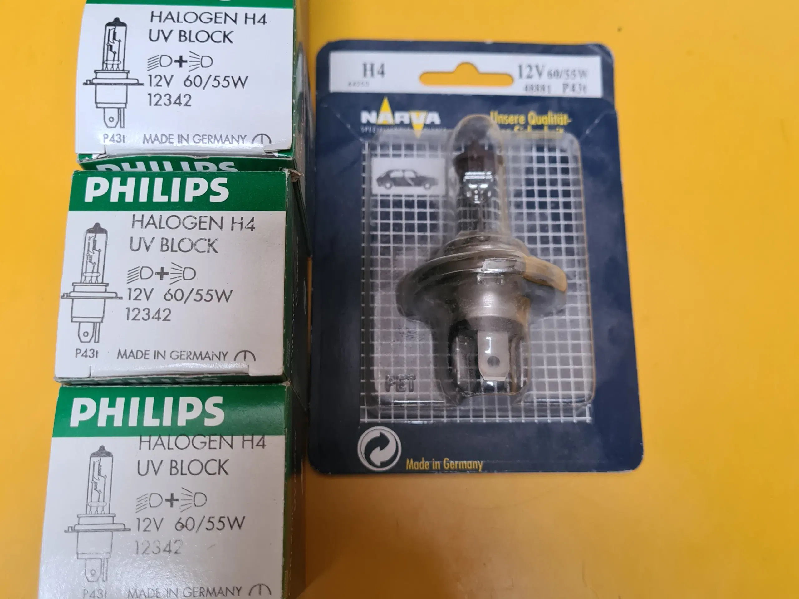 Philips H4  halogen forlygtepærer