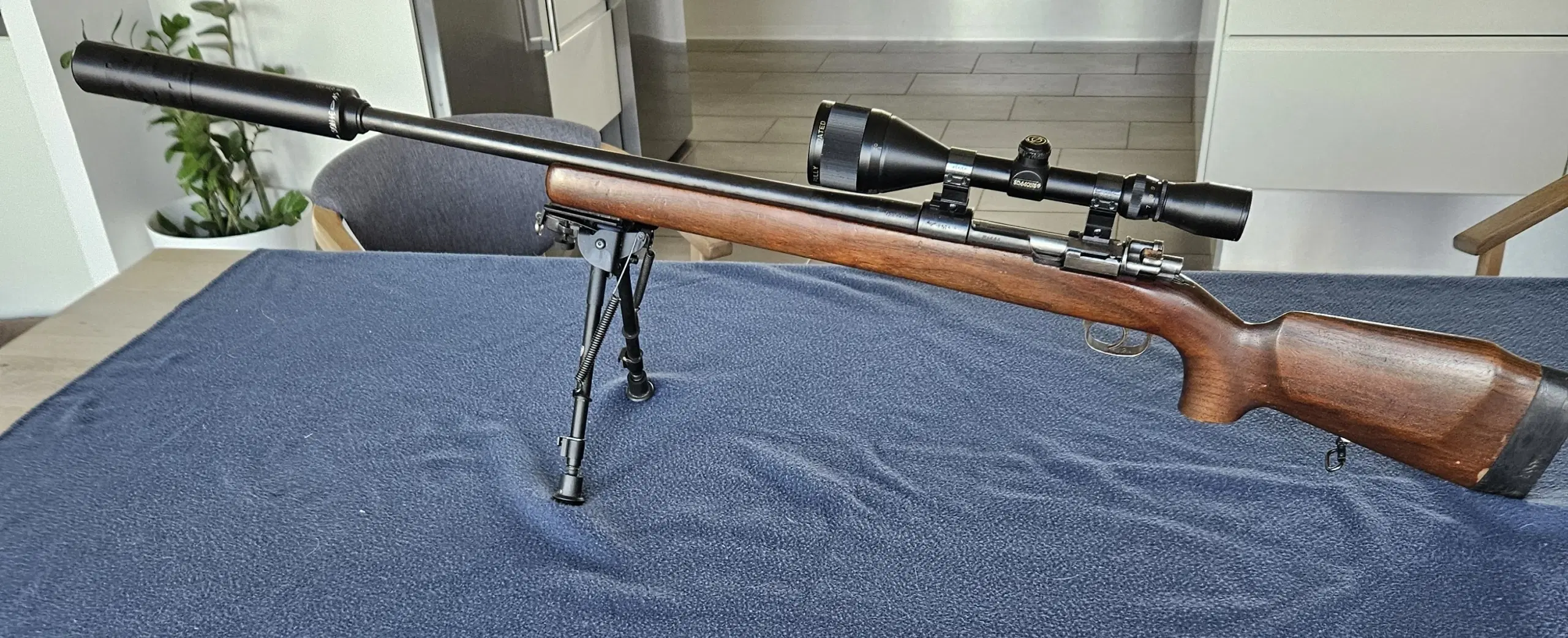 Mauser 308Win m Optik  lyddæmper sælges