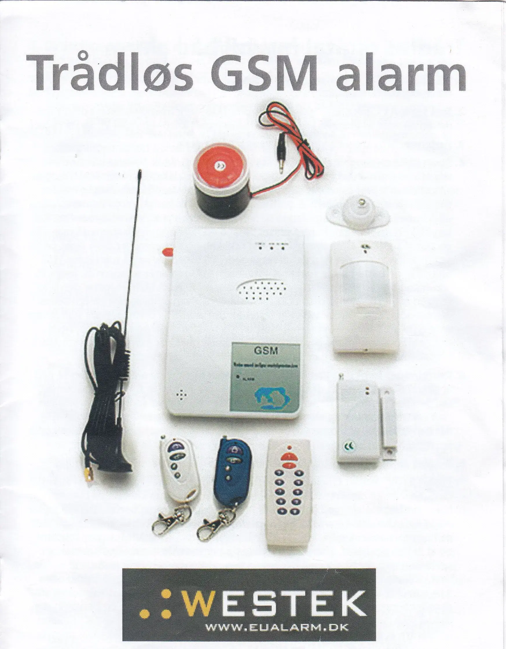 GSM alarm til SIM kort