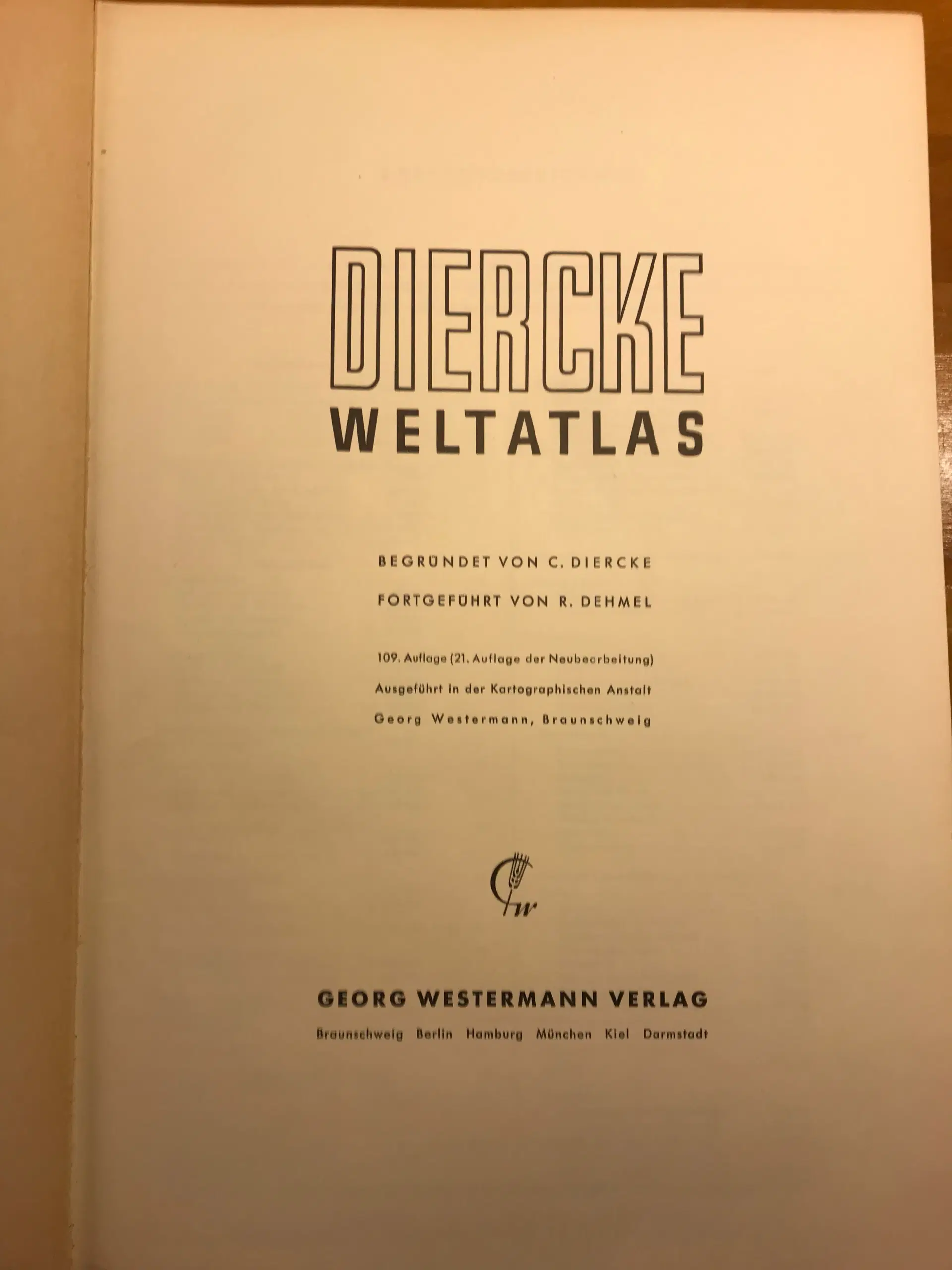 Diercke Weltatlas109 Auflage