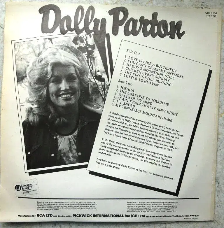 Dolly Parton Vinyl LP