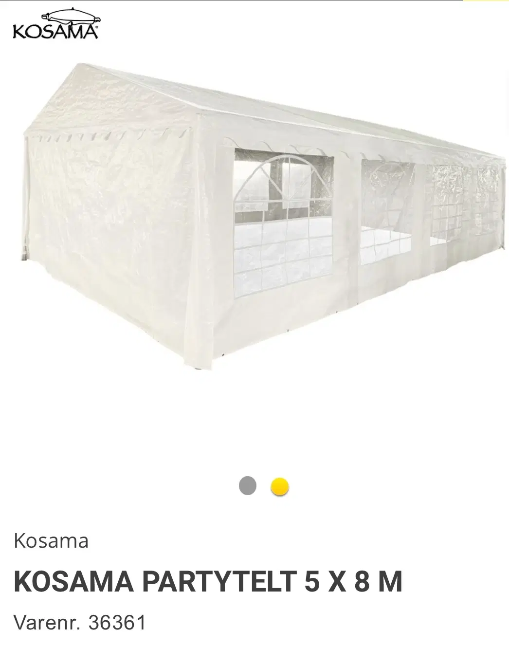 Kosama Partytelt 5x8 meter