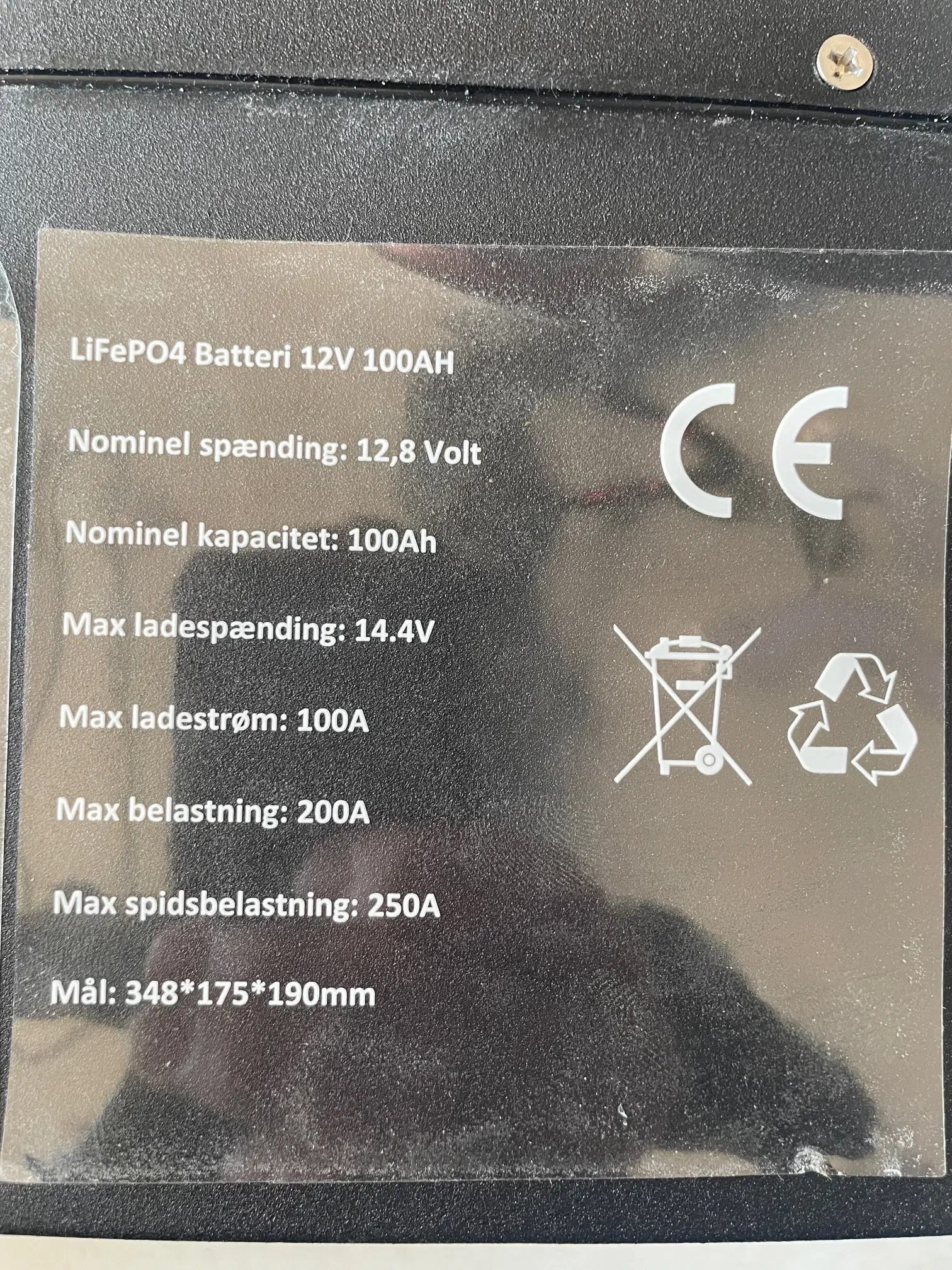 Lithium forbrugsbatteri 100 AH