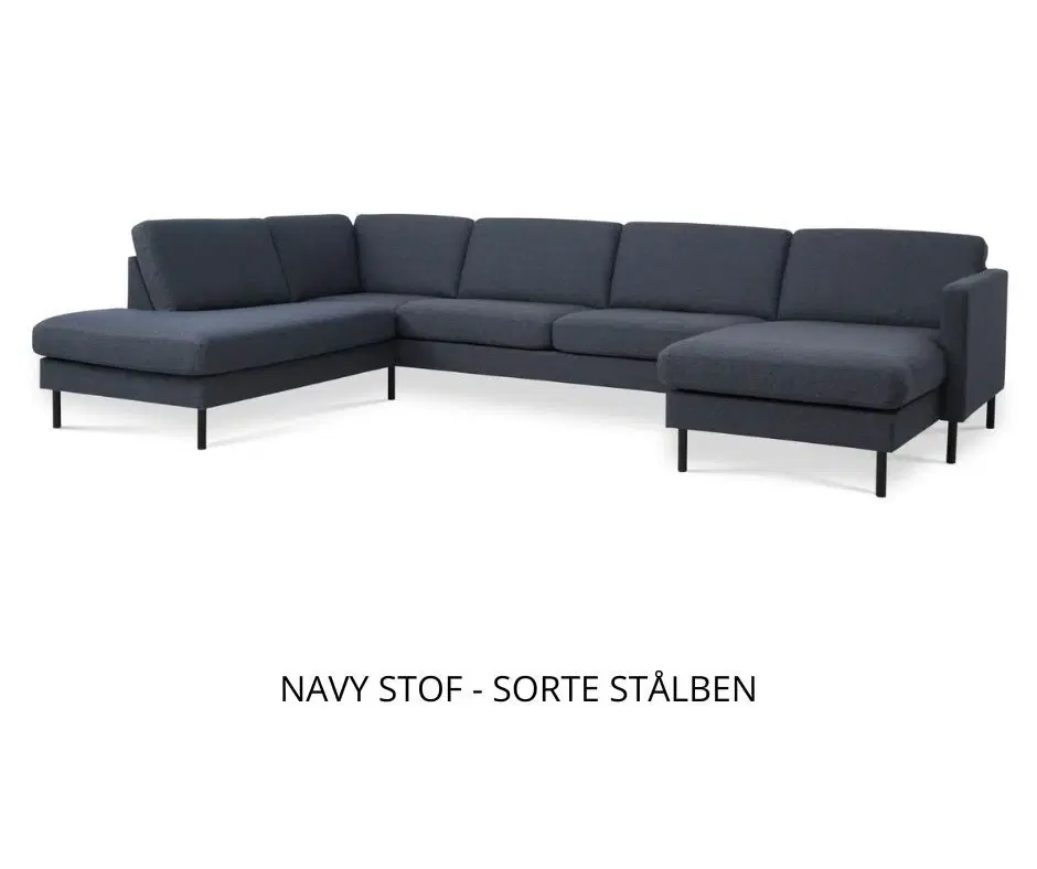 Ny u-sofa stof eller læder