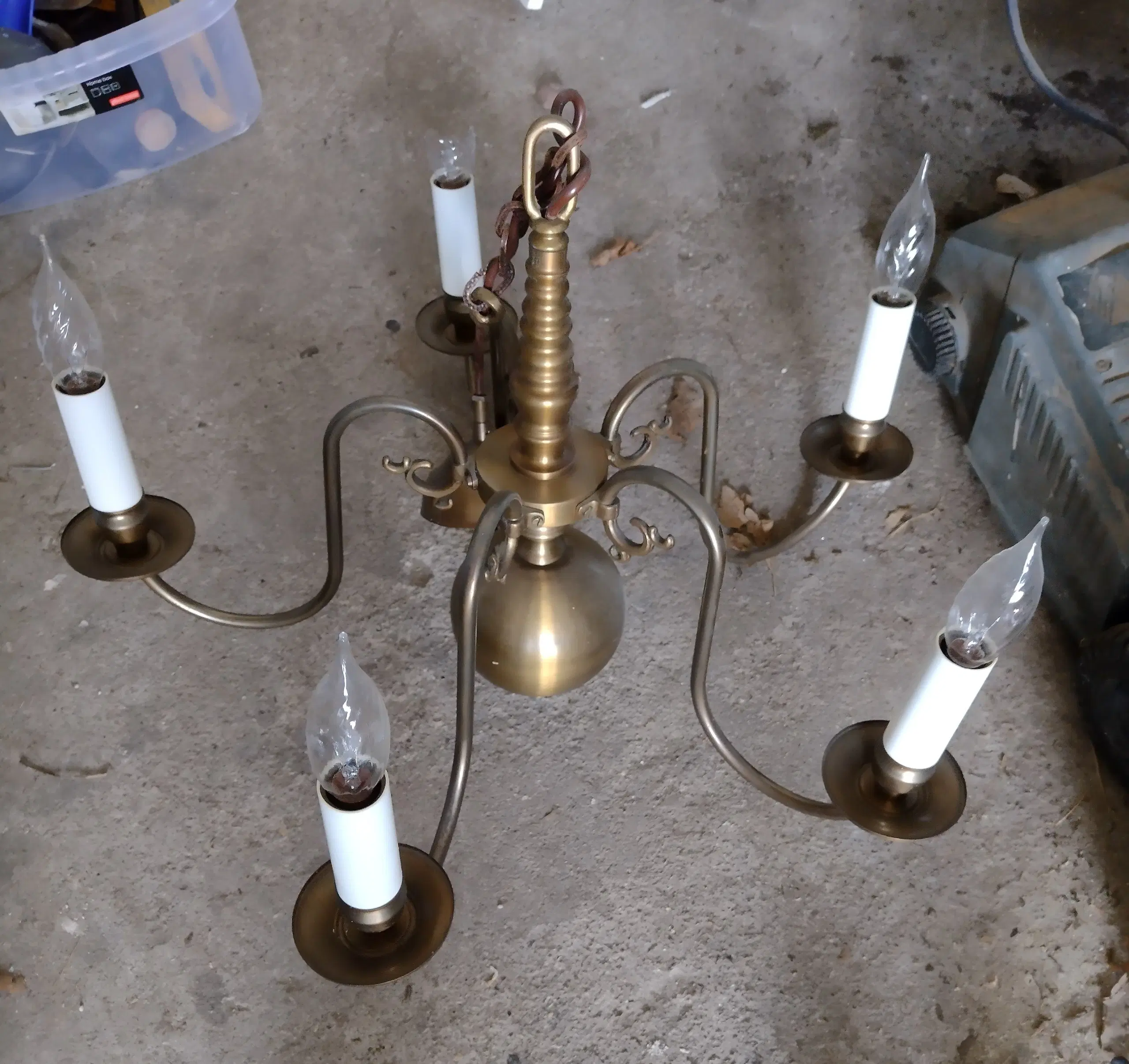 Messing loftlampe