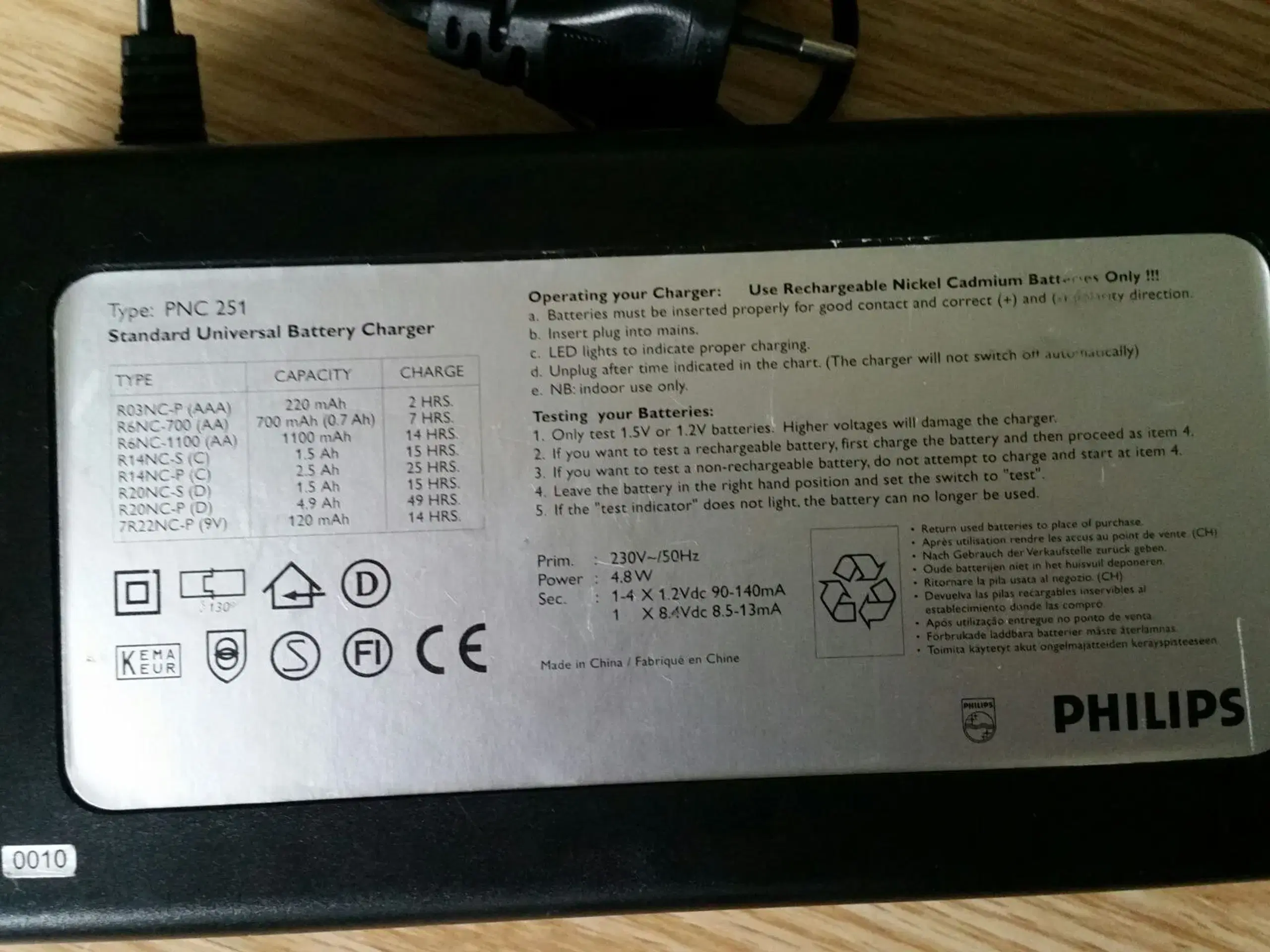 Universal Batterioplader