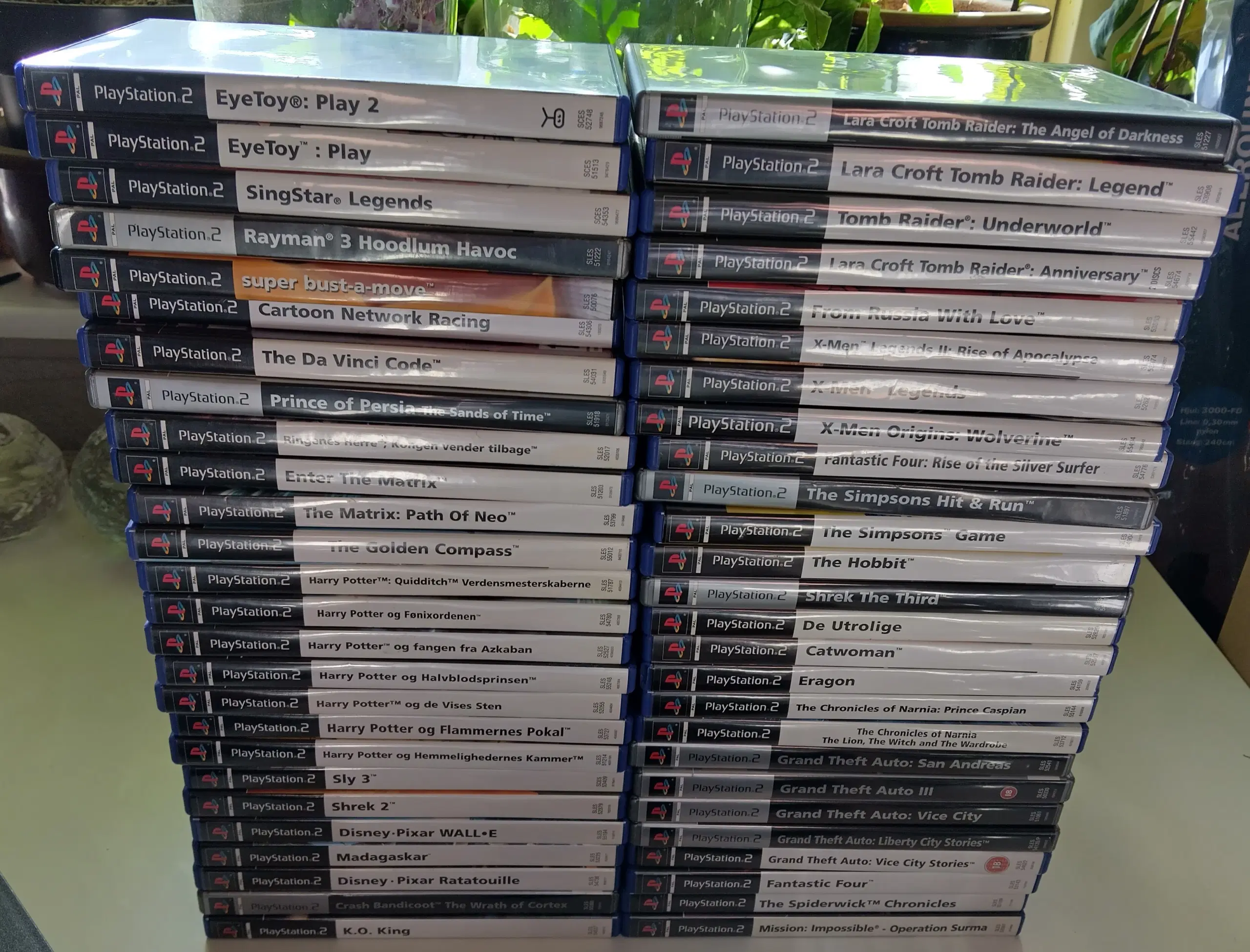 Playstation 2 med tilbehør