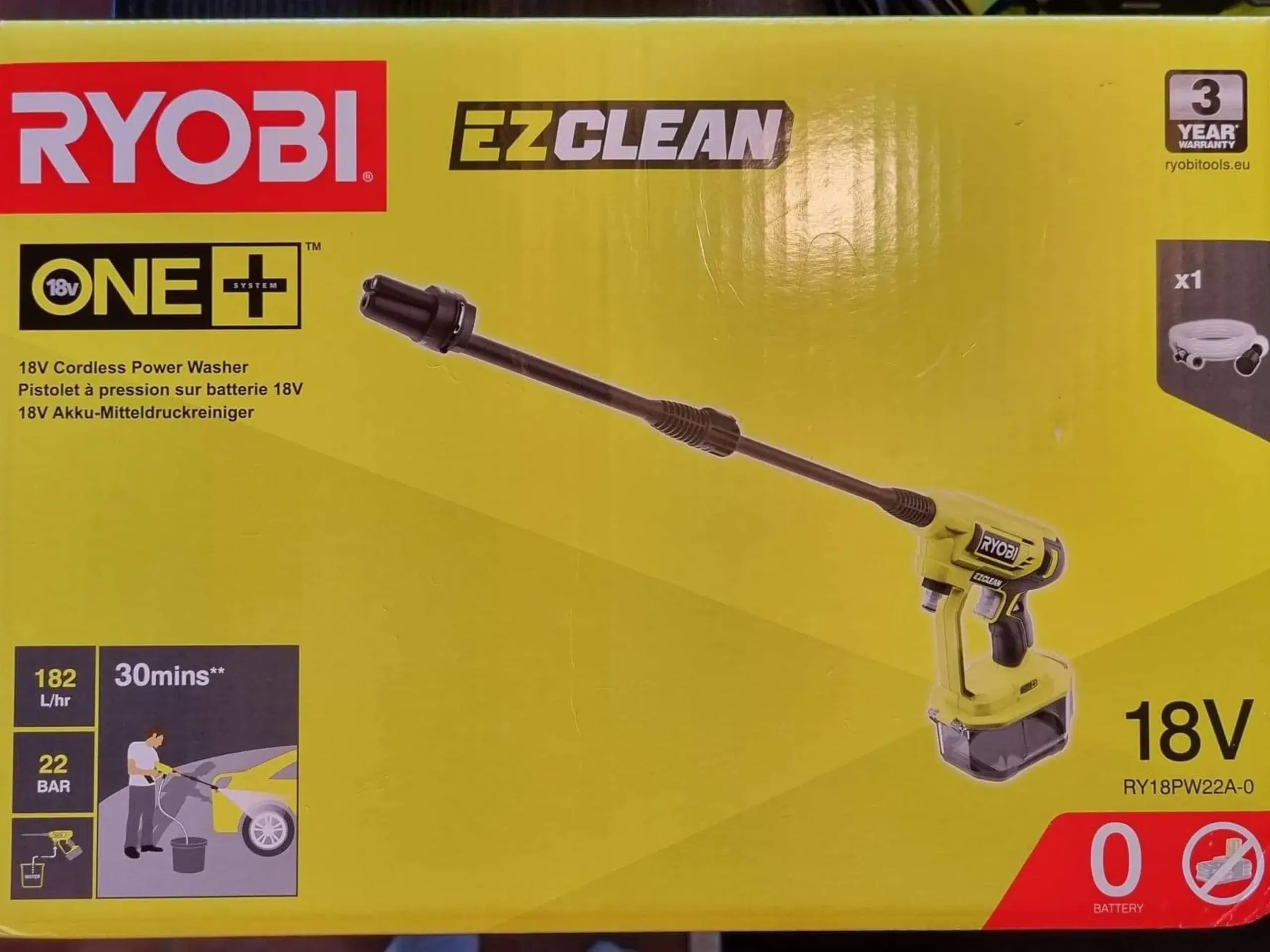 Ryobi EZ Clean - sæt med batterier