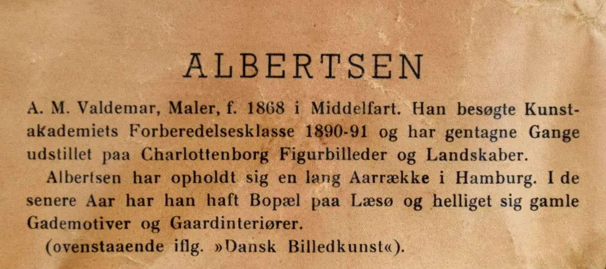 Maleri af Valdemar Albertsen (1868-1954)