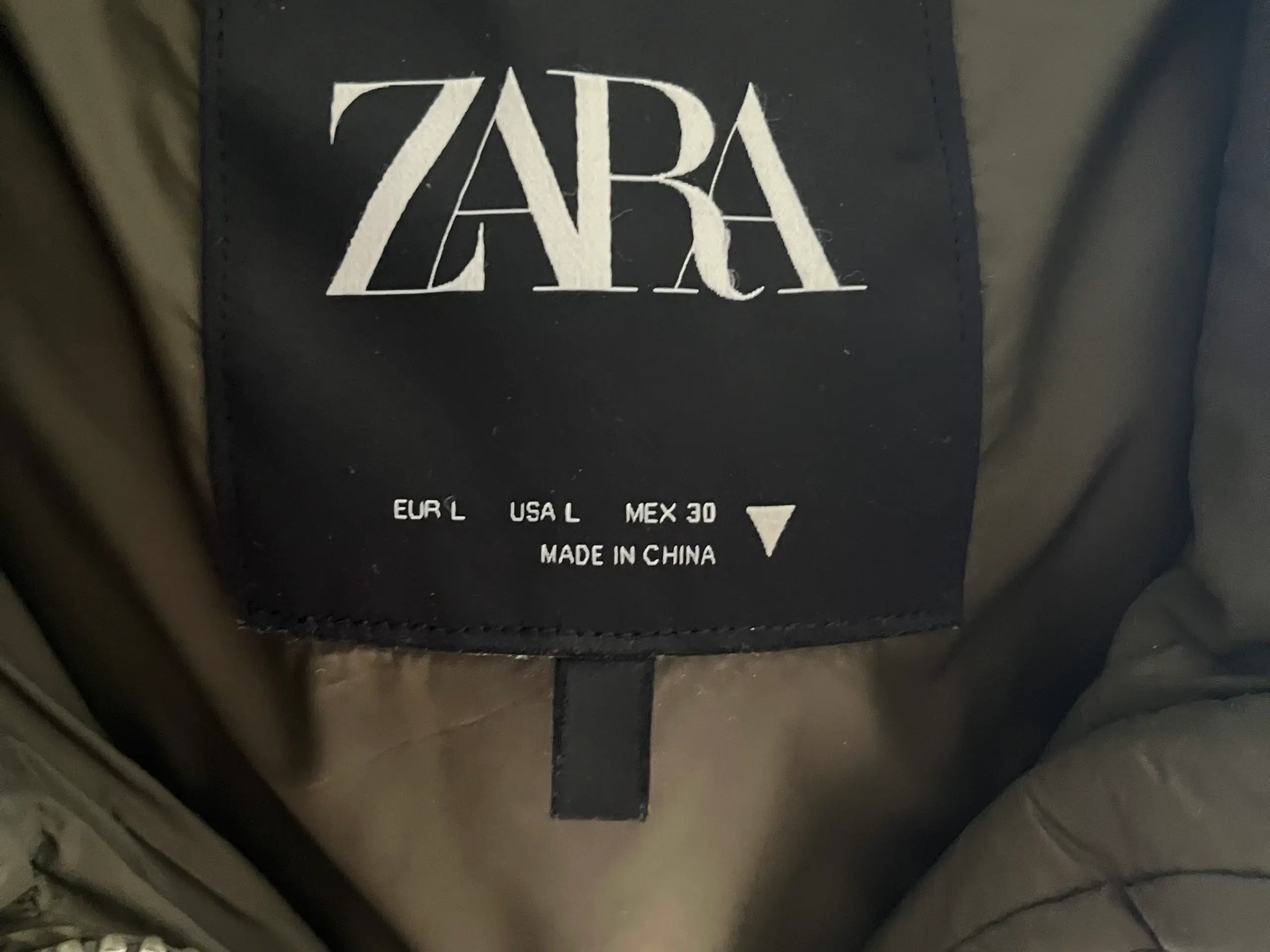 Lang dun vest str. L fra Zara