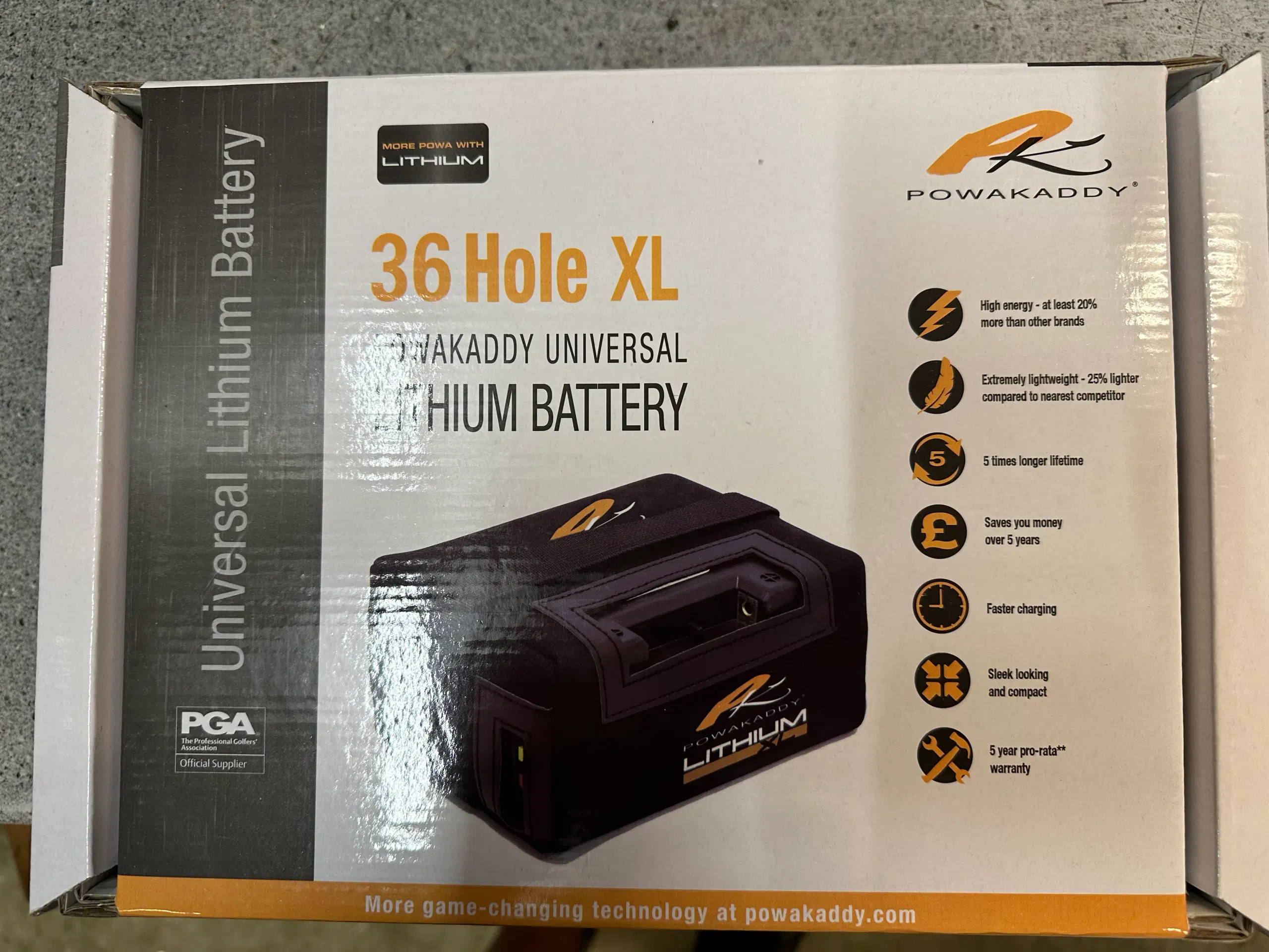 POWAKADDY XL Lithium Golf batteri NYT!