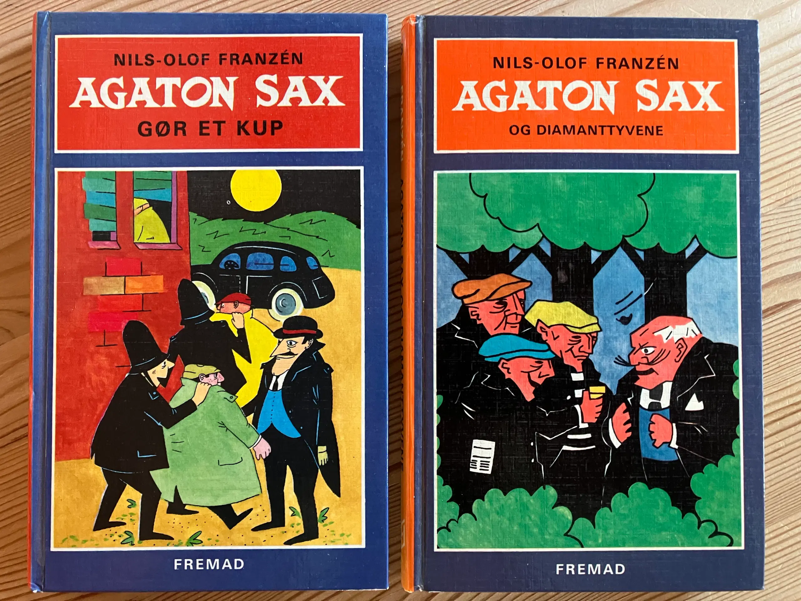 Humor 6 bøger bla Agaton Sax og Guldkorn