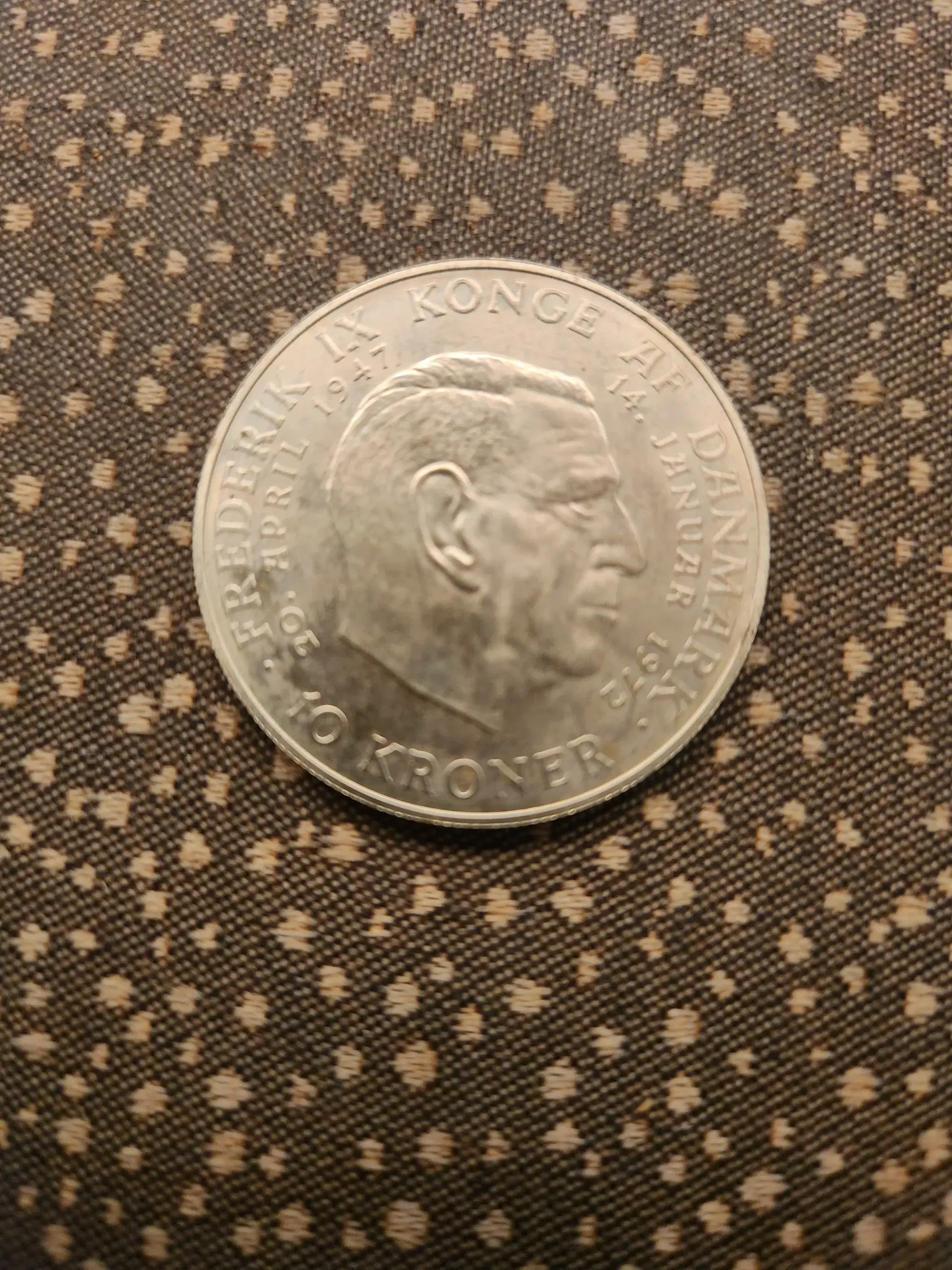 Tronskifte Frederik IX til Margrethe 1972 10 kr