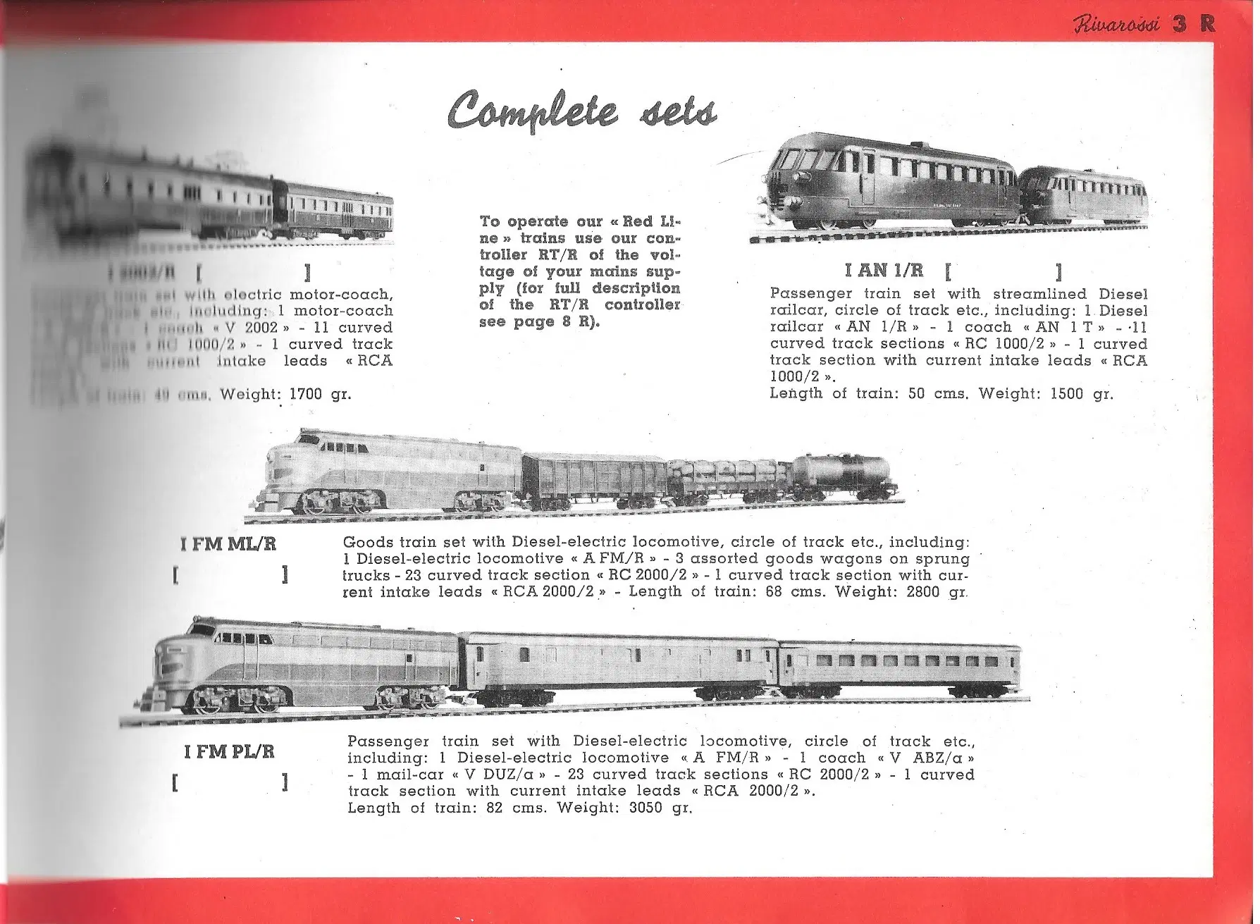 Rivarossi 1952 katalog