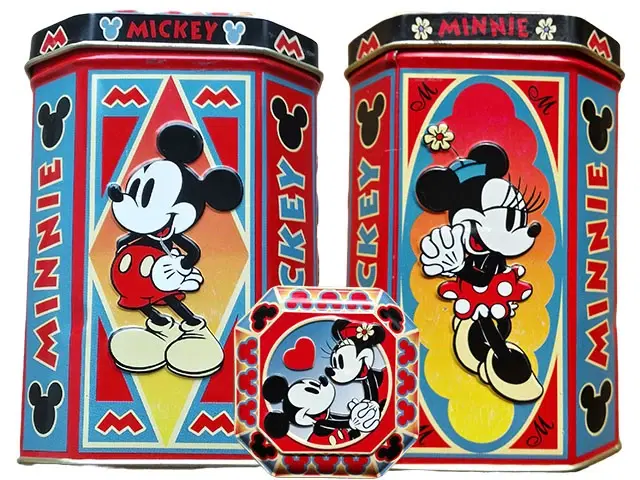 Mickey  Minnie Mouse blikkasse blikdåse slikdåse