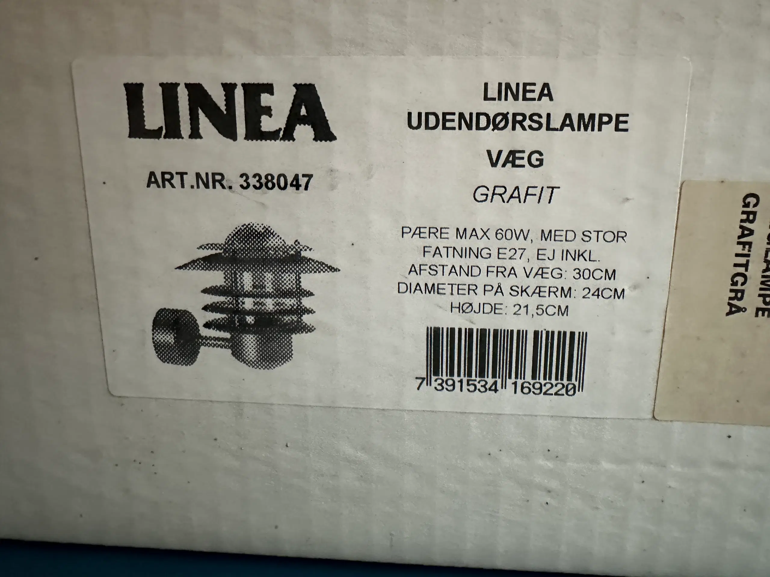 Udendørslampe galvaniseret klassisk NY