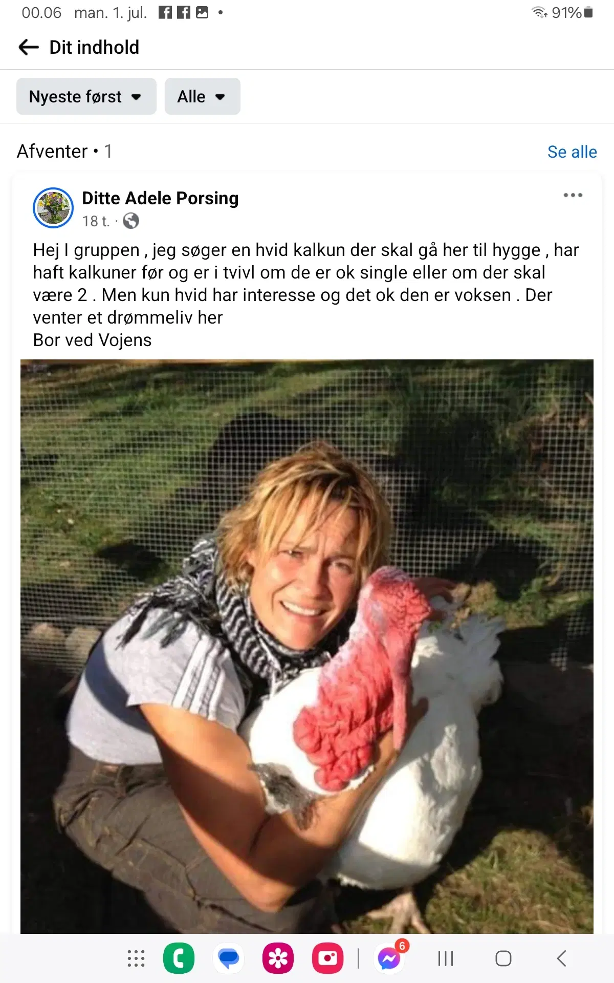 Søger kalkun til veganer hjem