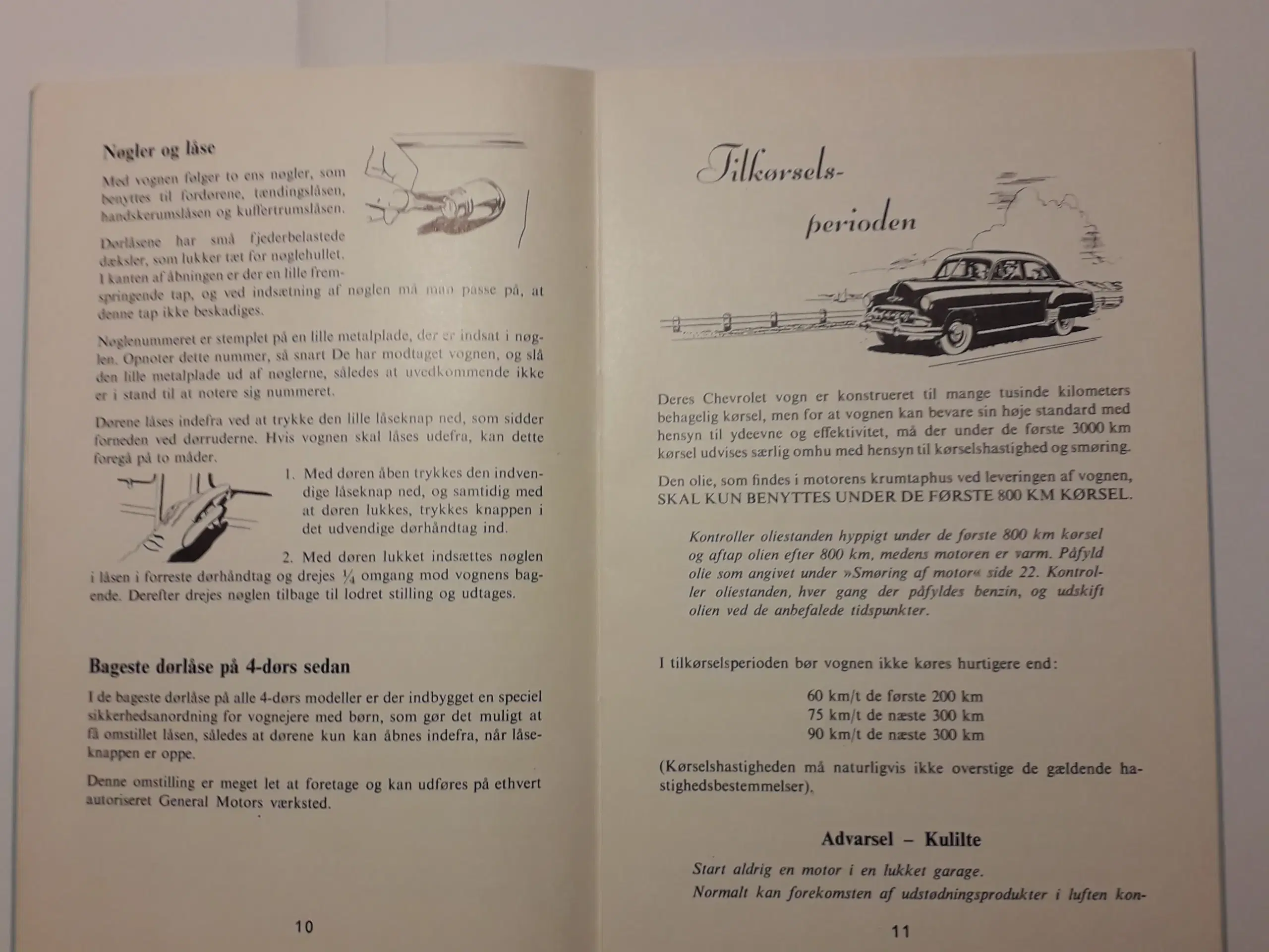 Chevrolet Original Instruktionsbog på Dansk