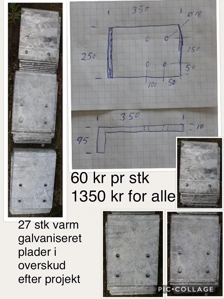 27 stk varm galvaniseret stålplader