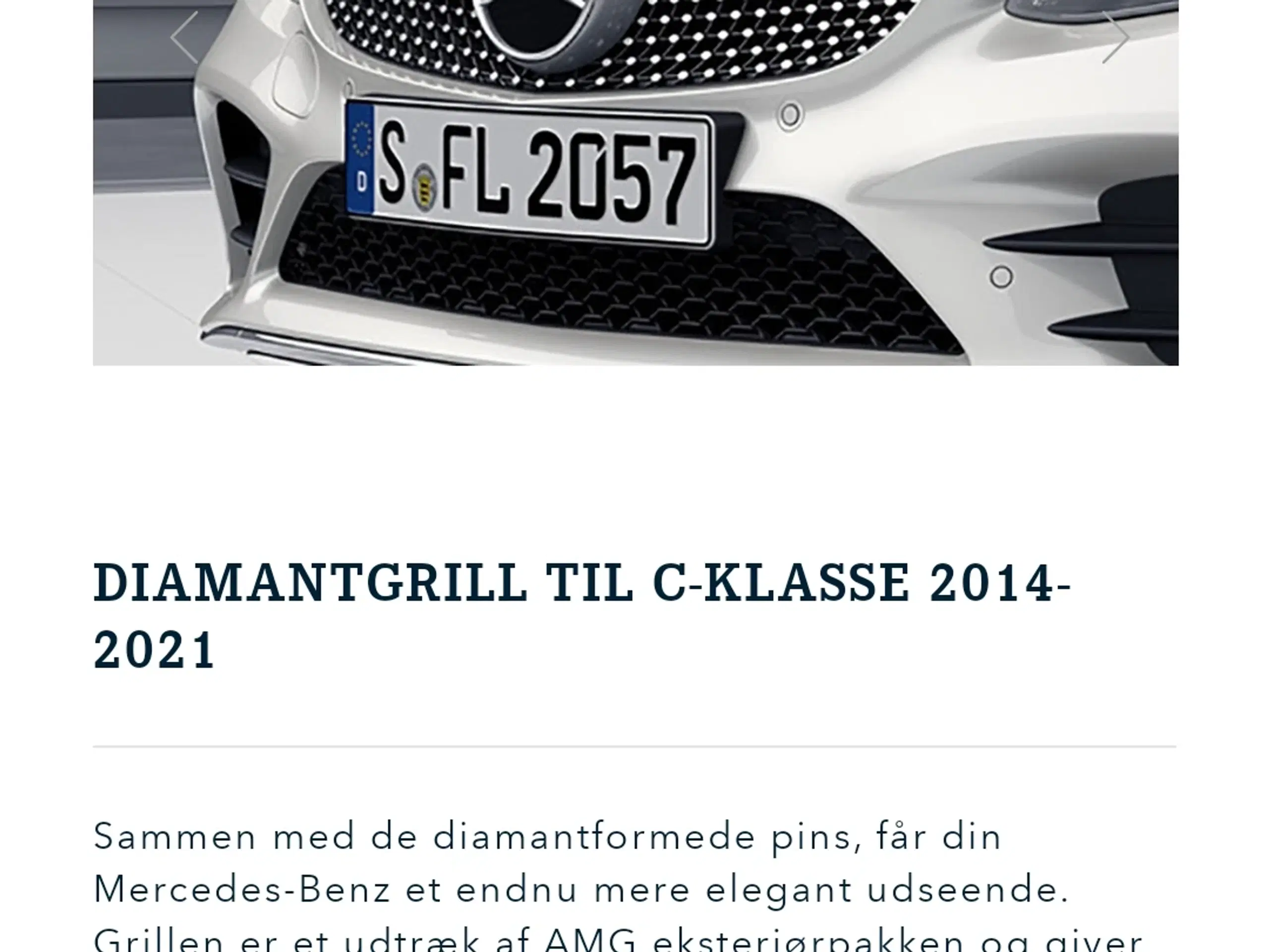 Original diamantgrill til Mercedes c-klasse