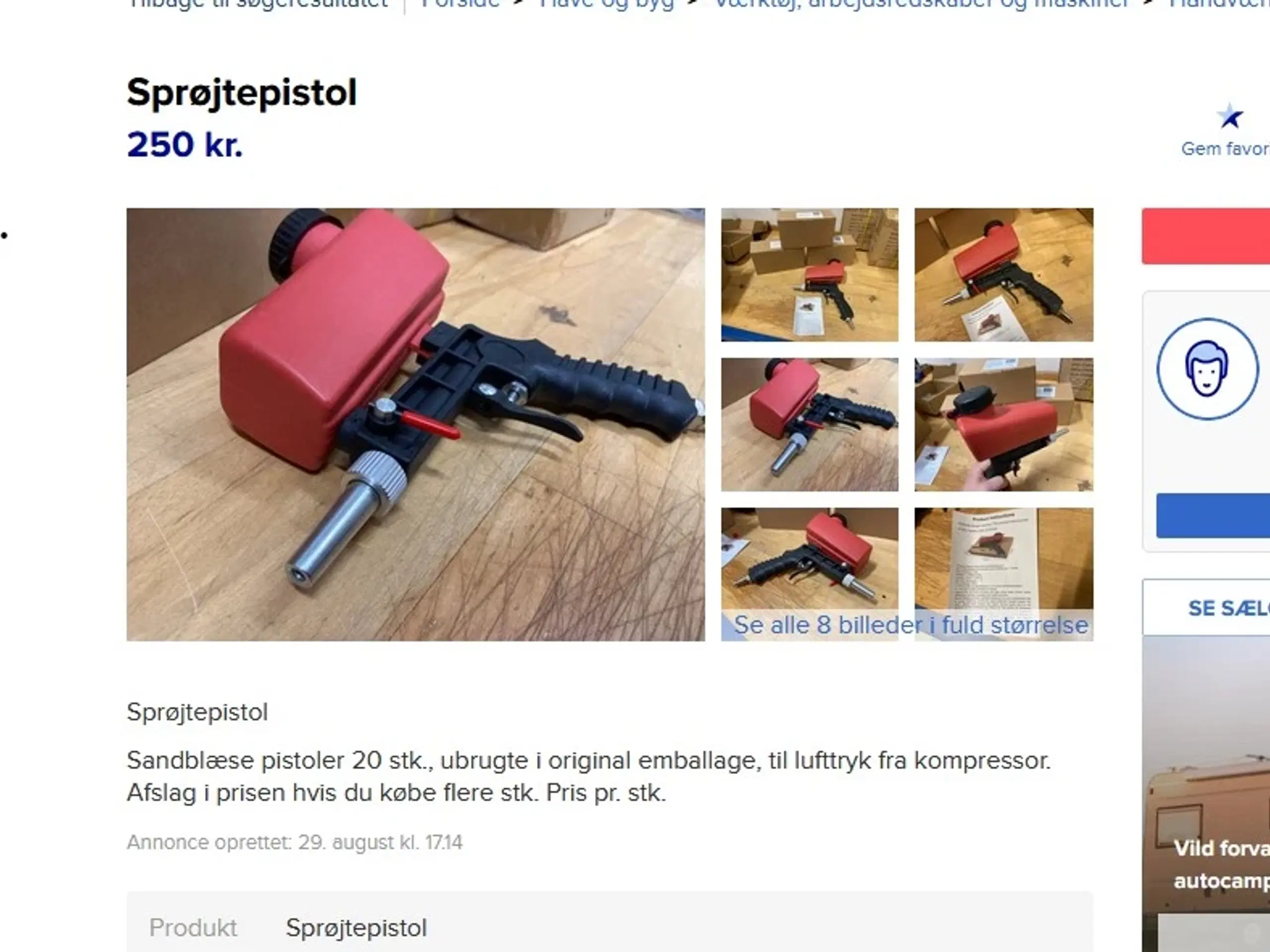 Sandblæserpistol