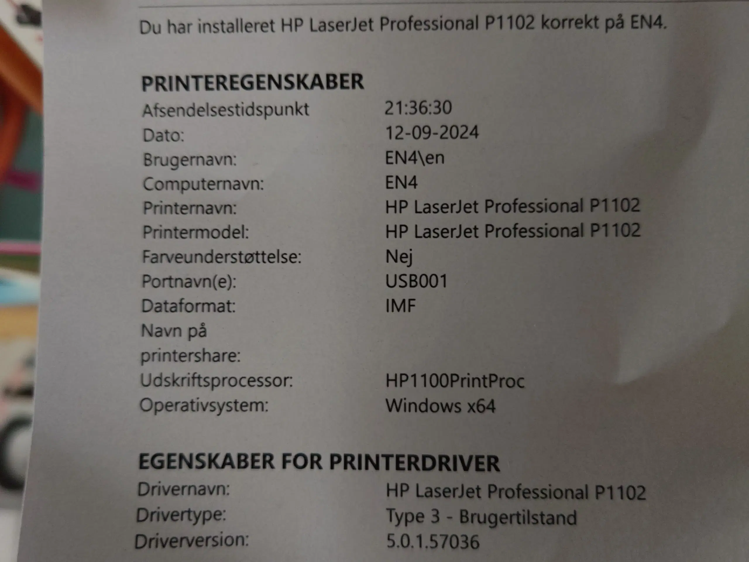 HP LaserJet professional P1102 laserprinter