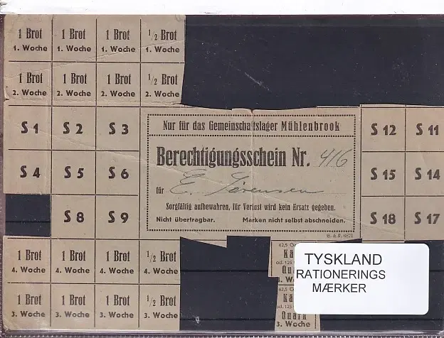 Tyskland - Rationeringsmærker - 2 Verdenskrig