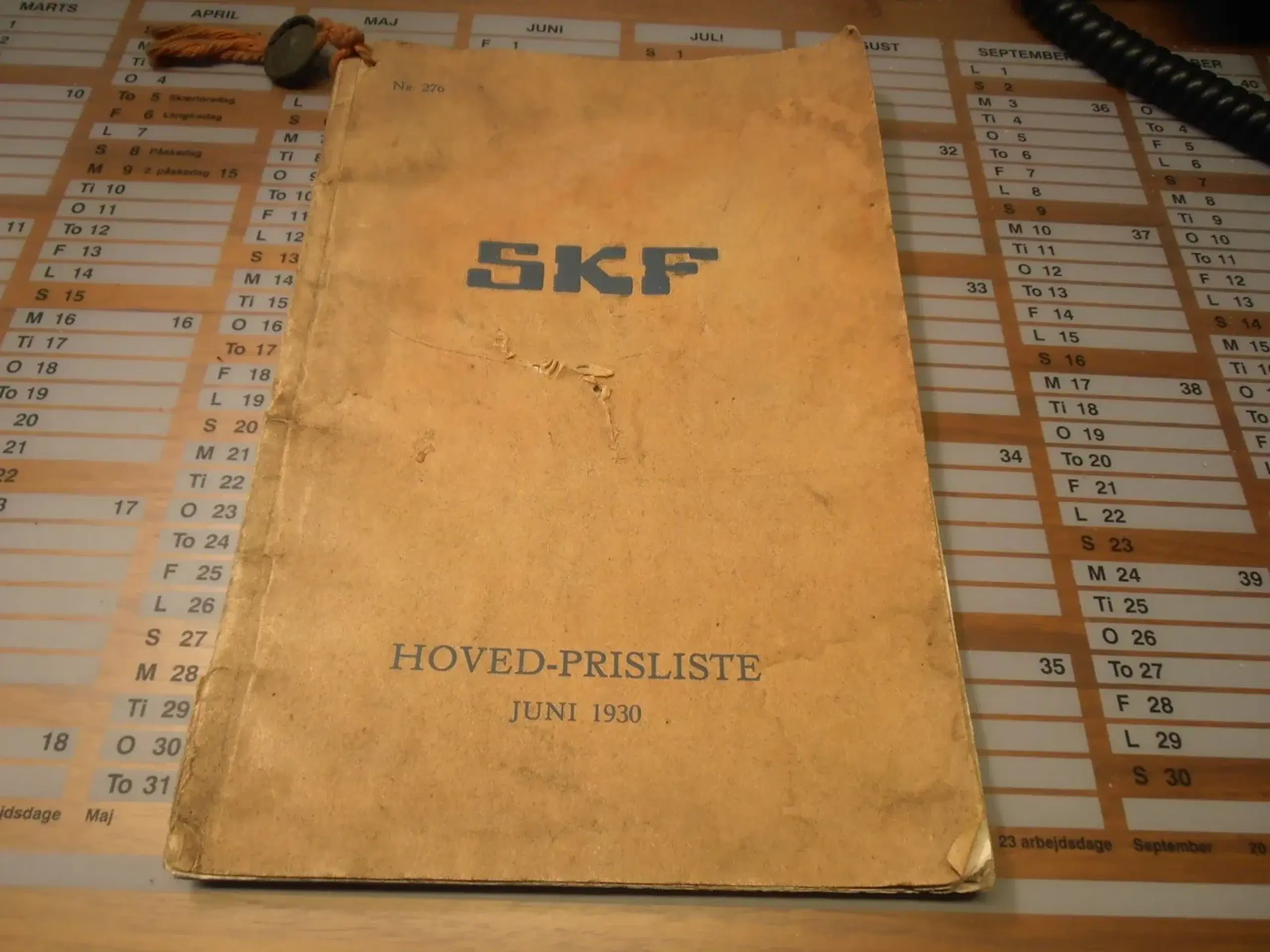 hovedprisliste SKF