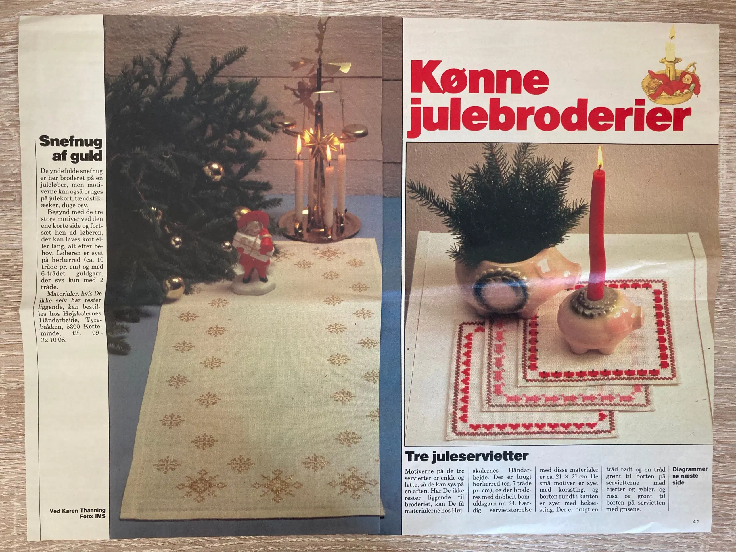 Broderimønster: Små julebroderier