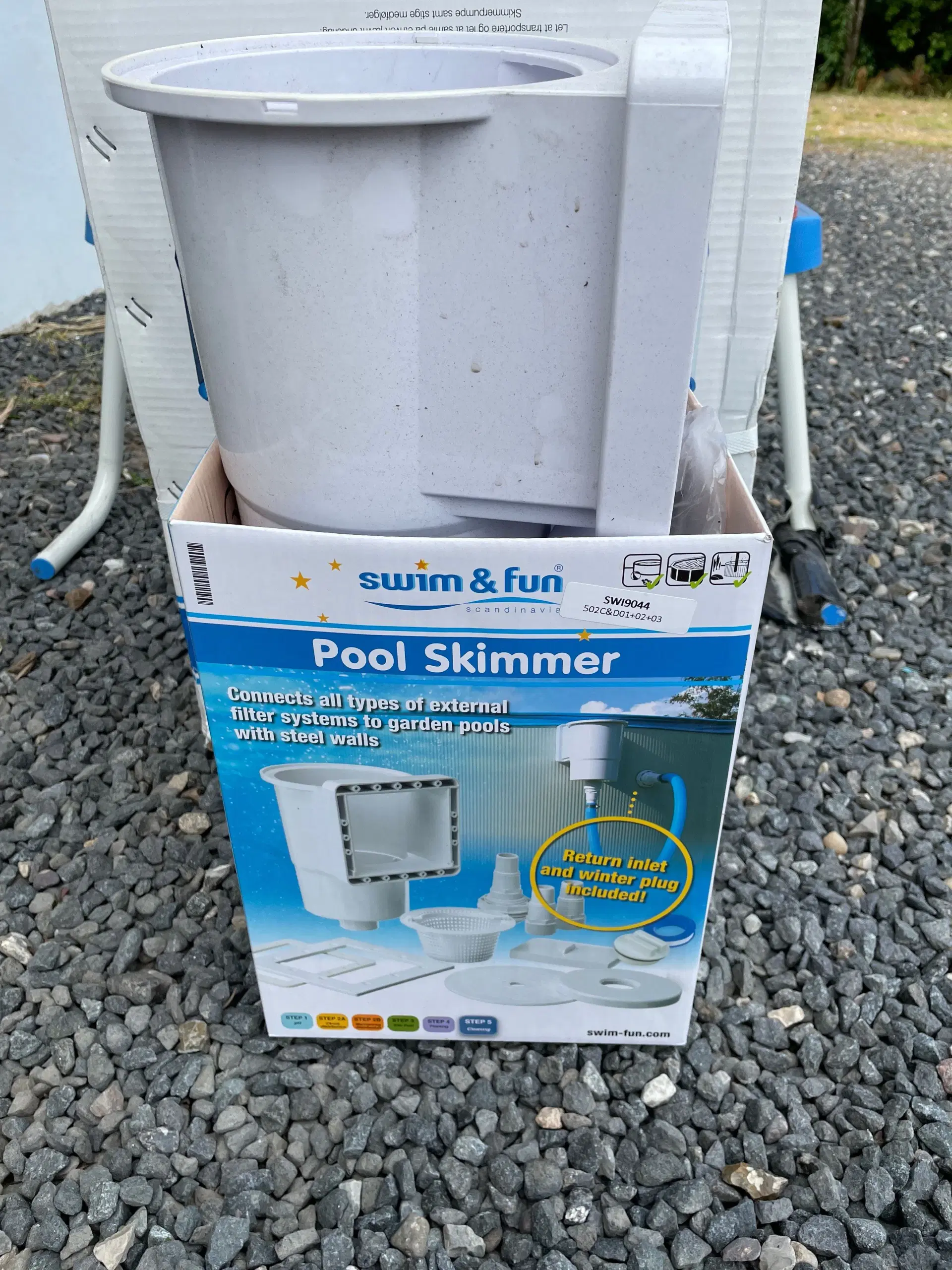 Pool skimmer hvid