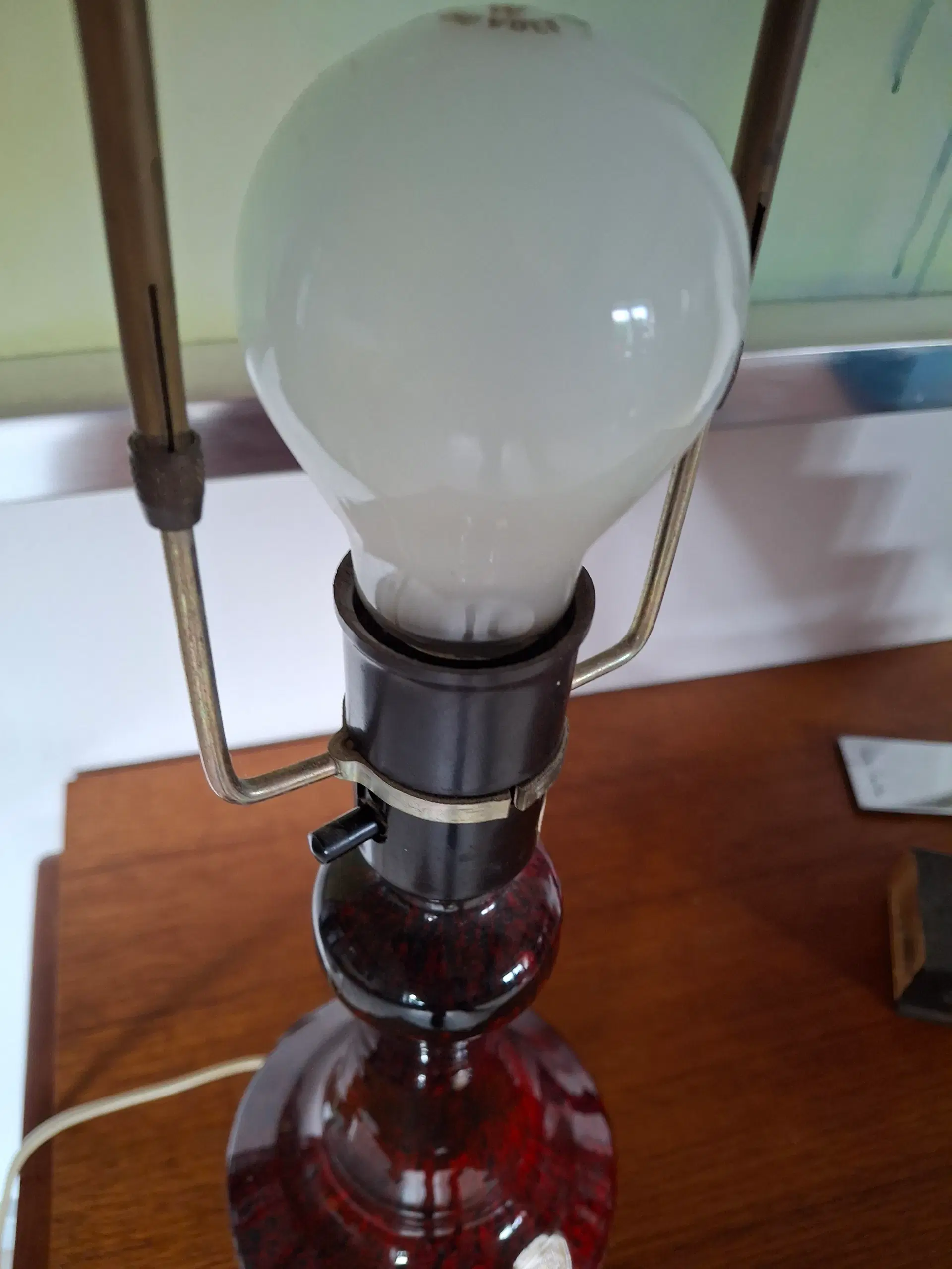 Retro keramik bordlampe lavet af Ernst faxe