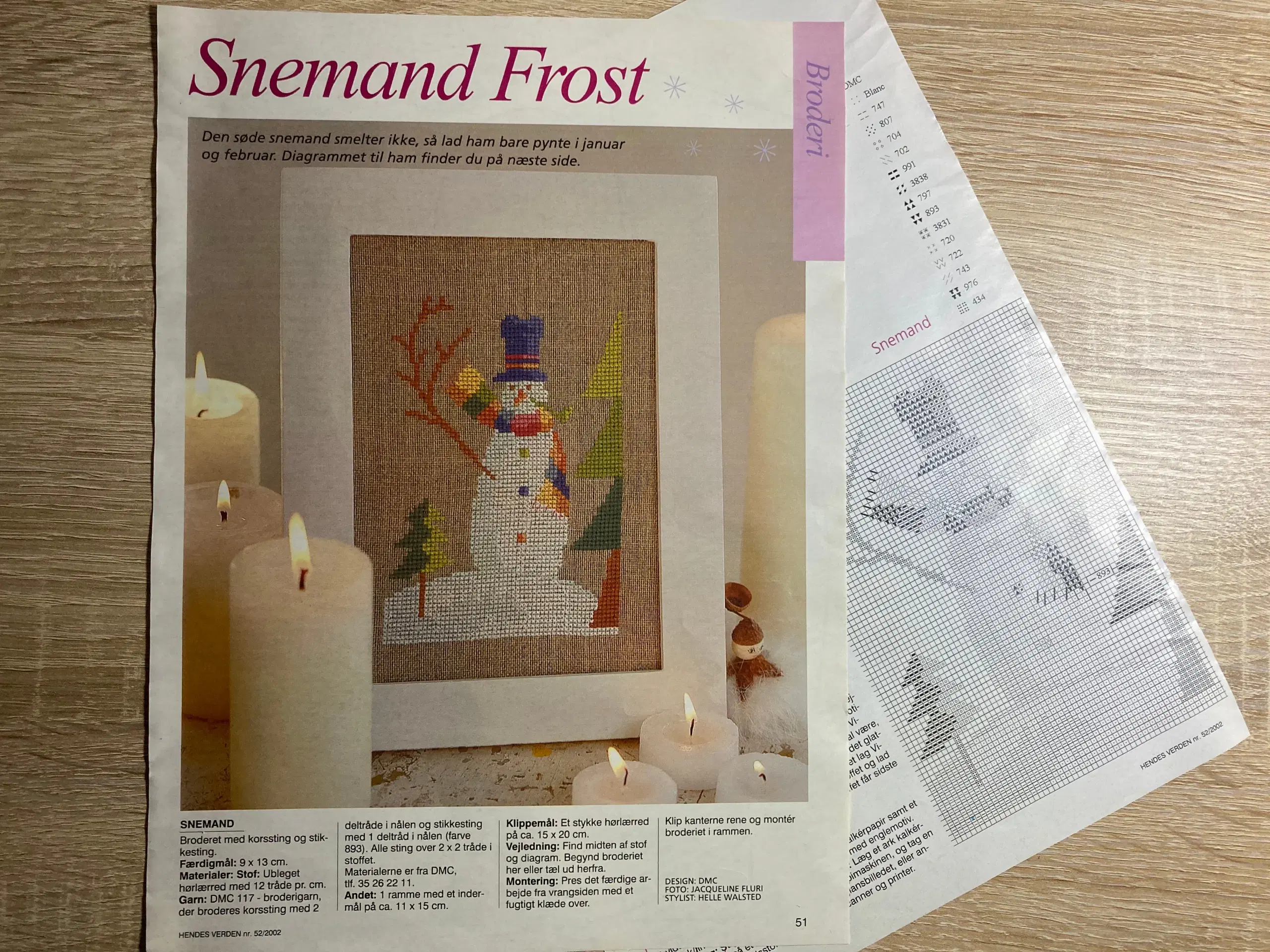 Broderimønster: Snemand Frost