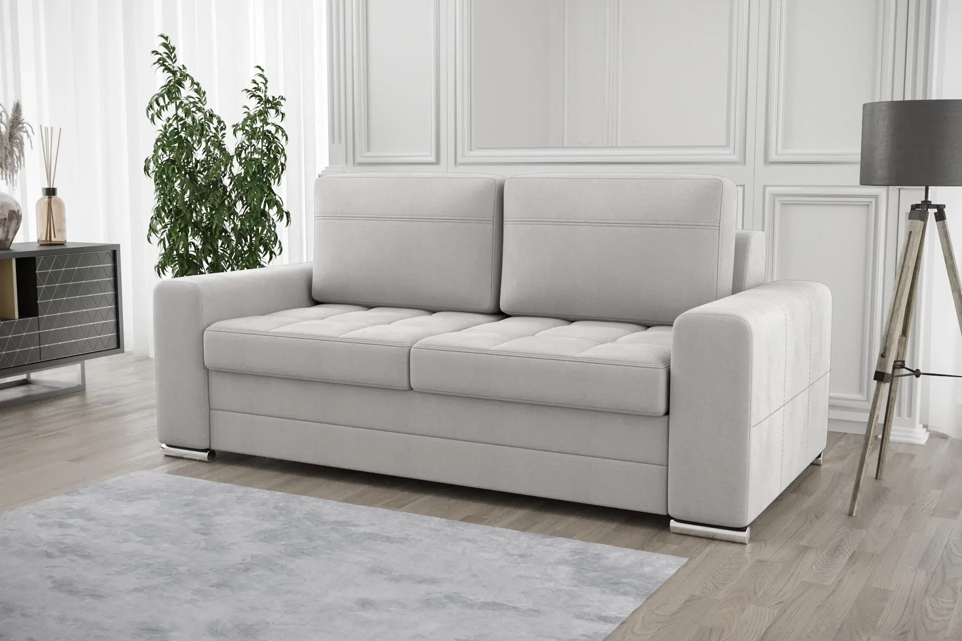 VERONICA IV AMERIKANSK SOFA MED SOVEFUNKTION 205 CM Nuancer af grå